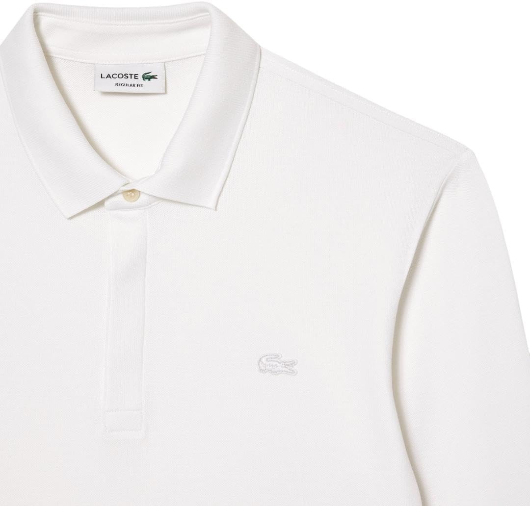 image:imageLacoste Mens Long Sleeve Stretch Cotton Paris PoloWhite