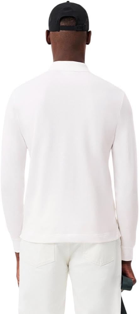 image:imageLacoste Mens Long Sleeve Stretch Cotton Paris PoloWhite