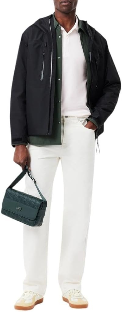 image:imageLacoste Mens Long Sleeve Stretch Cotton Paris PoloWhite