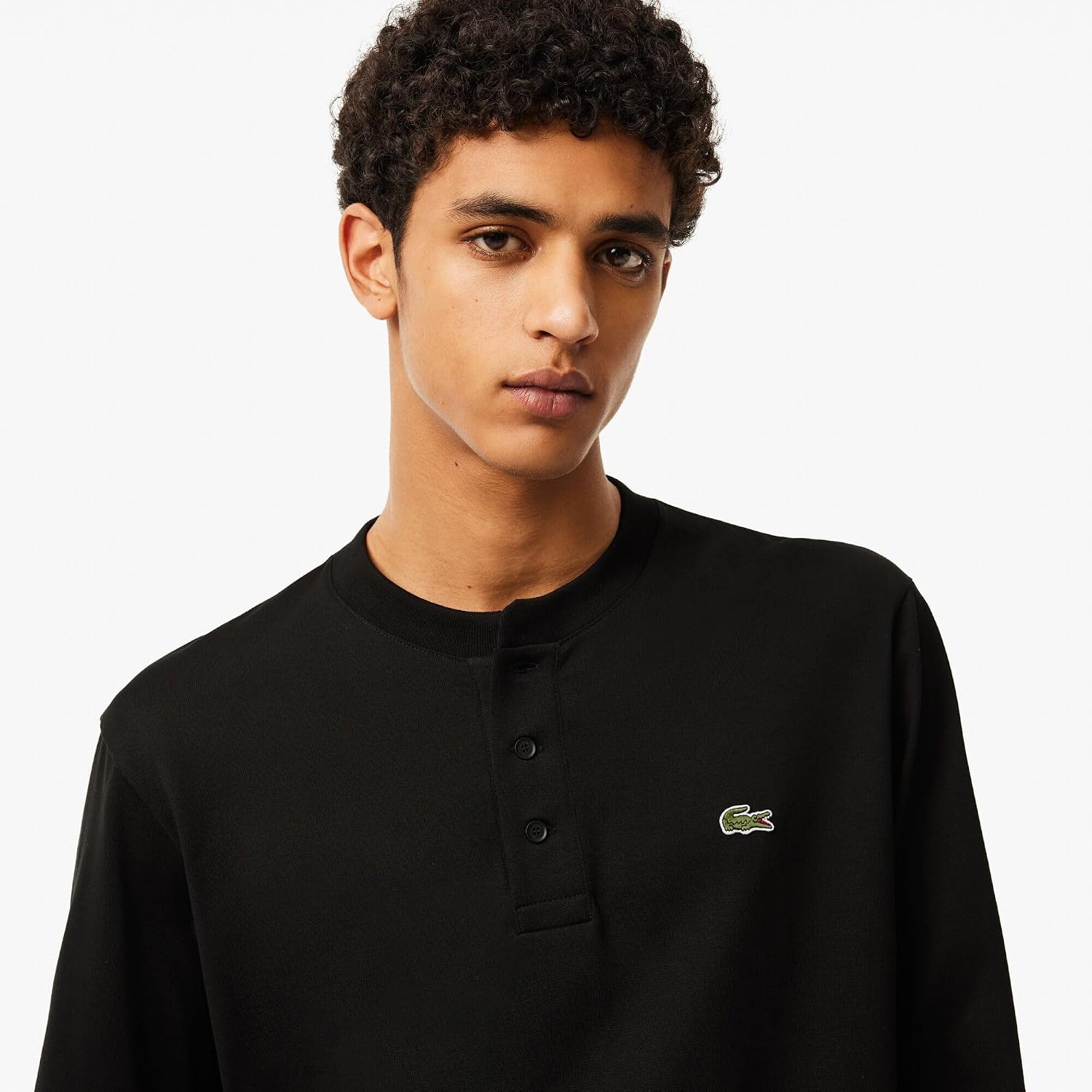 image:imageLacoste Mens Long Sleeved Heavy Cotton TShirtBlack