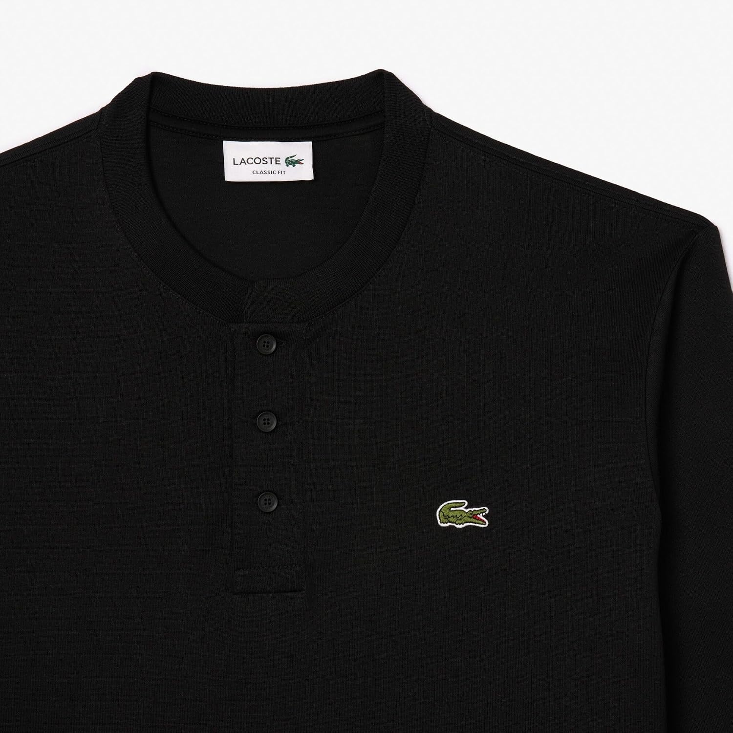image:imageLacoste Mens Long Sleeved Heavy Cotton TShirtBlack