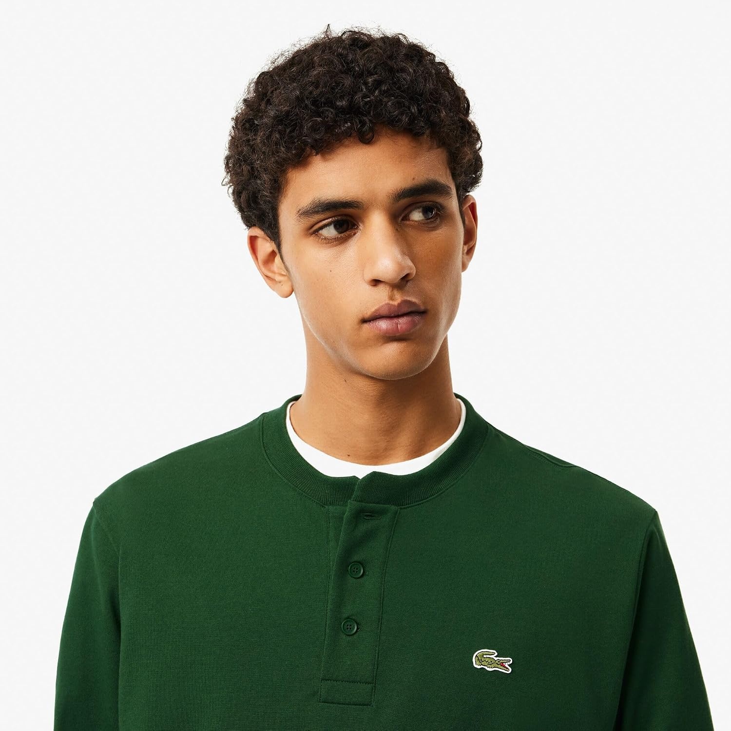 image:imageLacoste Mens Long Sleeved Heavy Cotton TShirtGreen