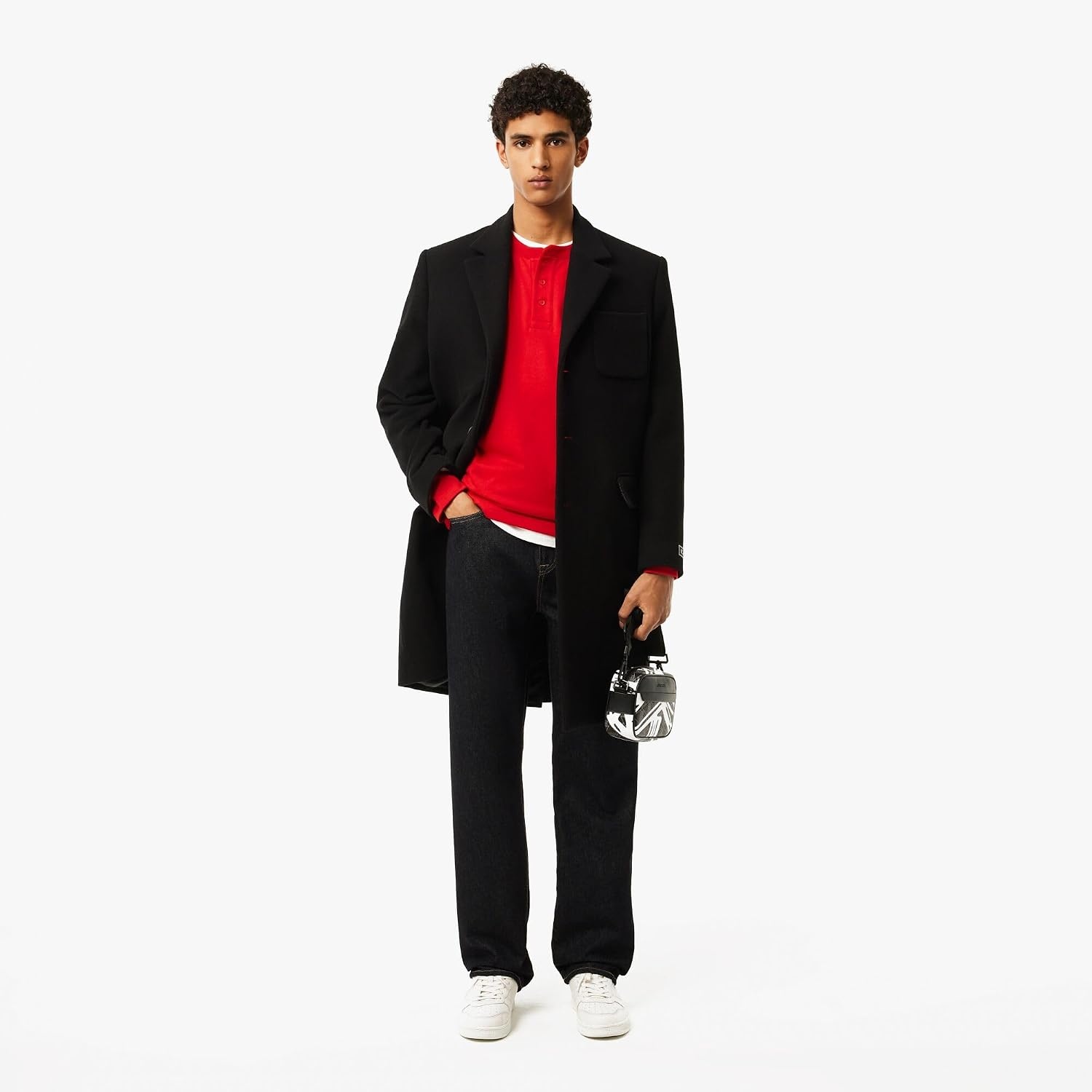 image:imageLacoste Mens Long Sleeved Heavy Cotton TShirtRed