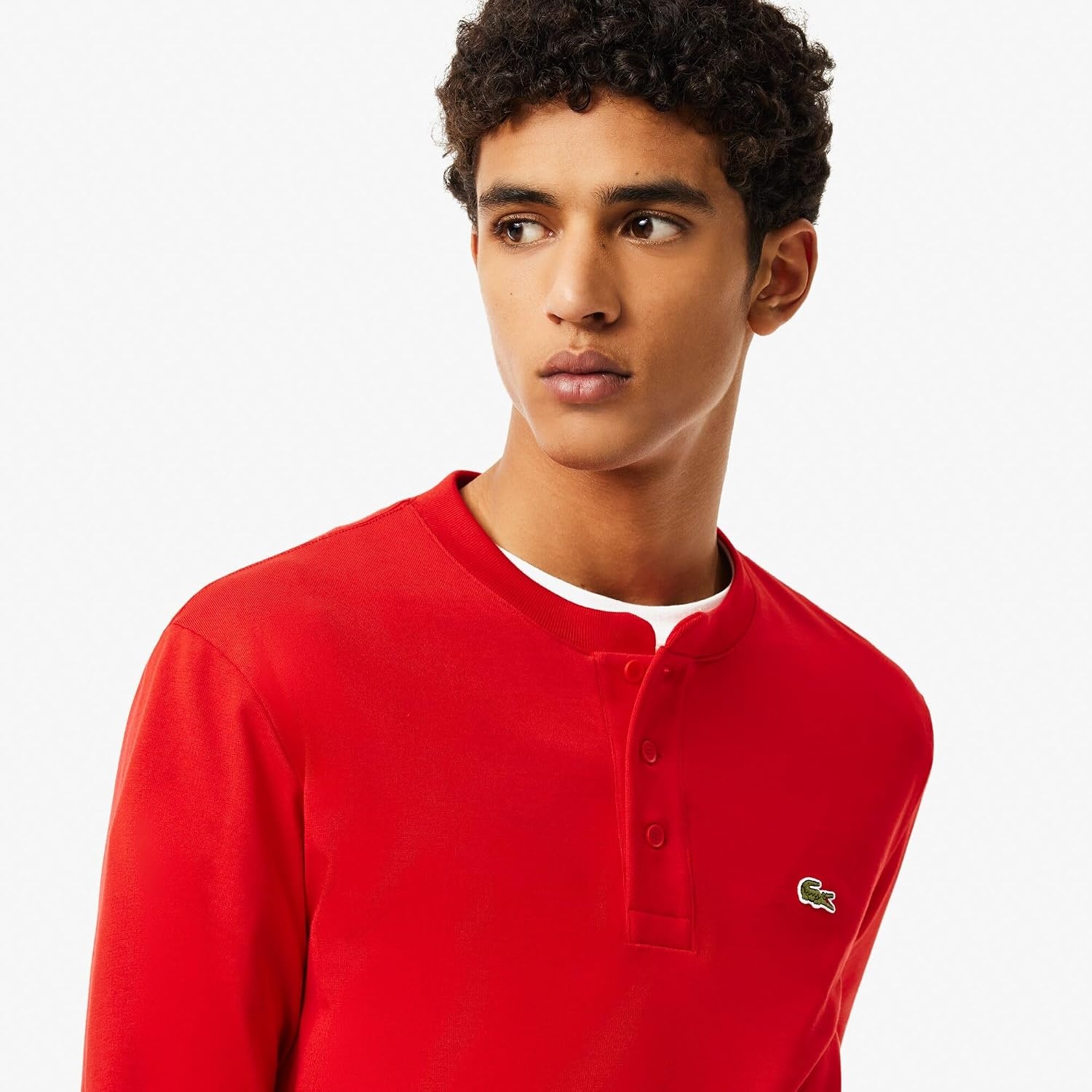 image:imageLacoste Mens Long Sleeved Heavy Cotton TShirtRed