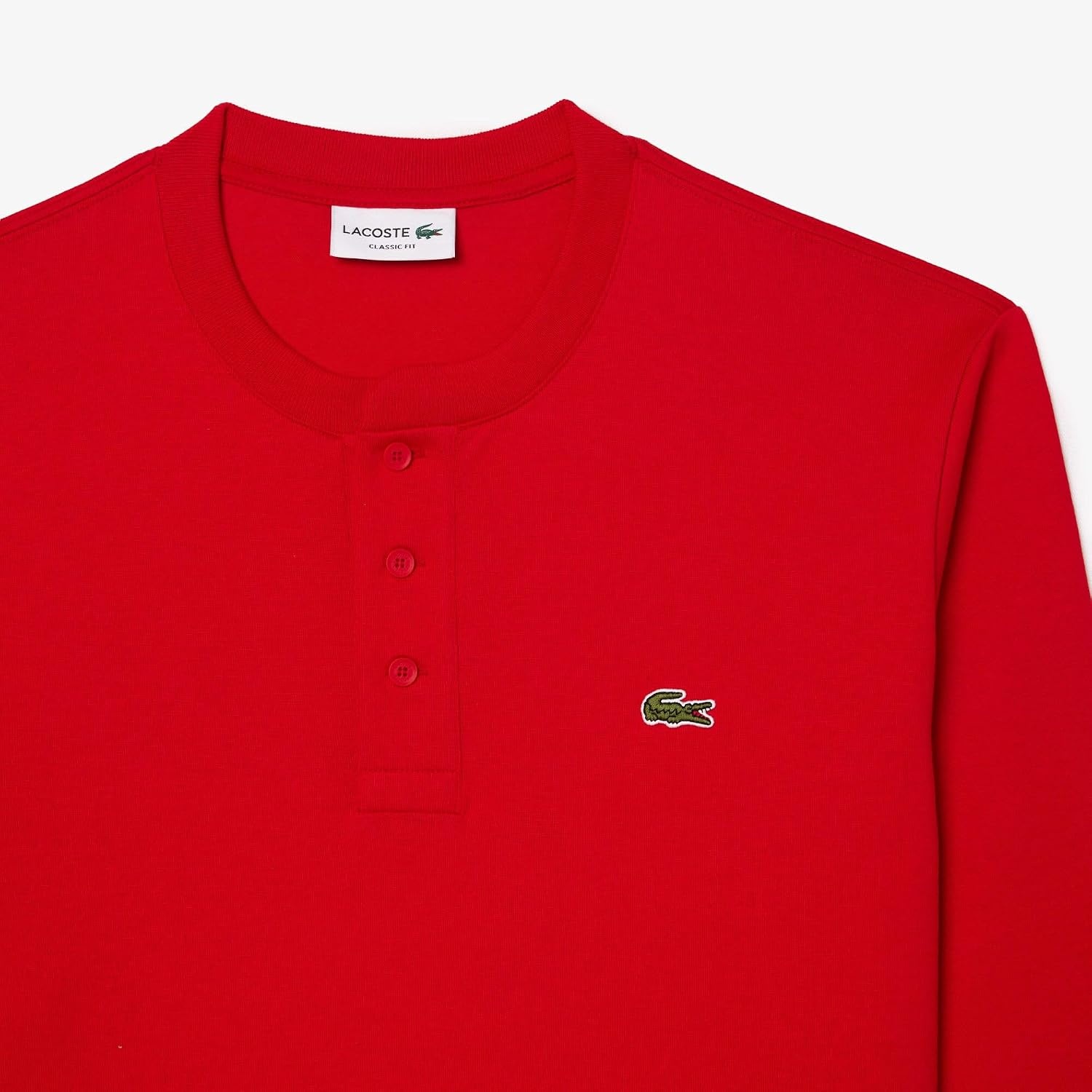 image:imageLacoste Mens Long Sleeved Heavy Cotton TShirtRed