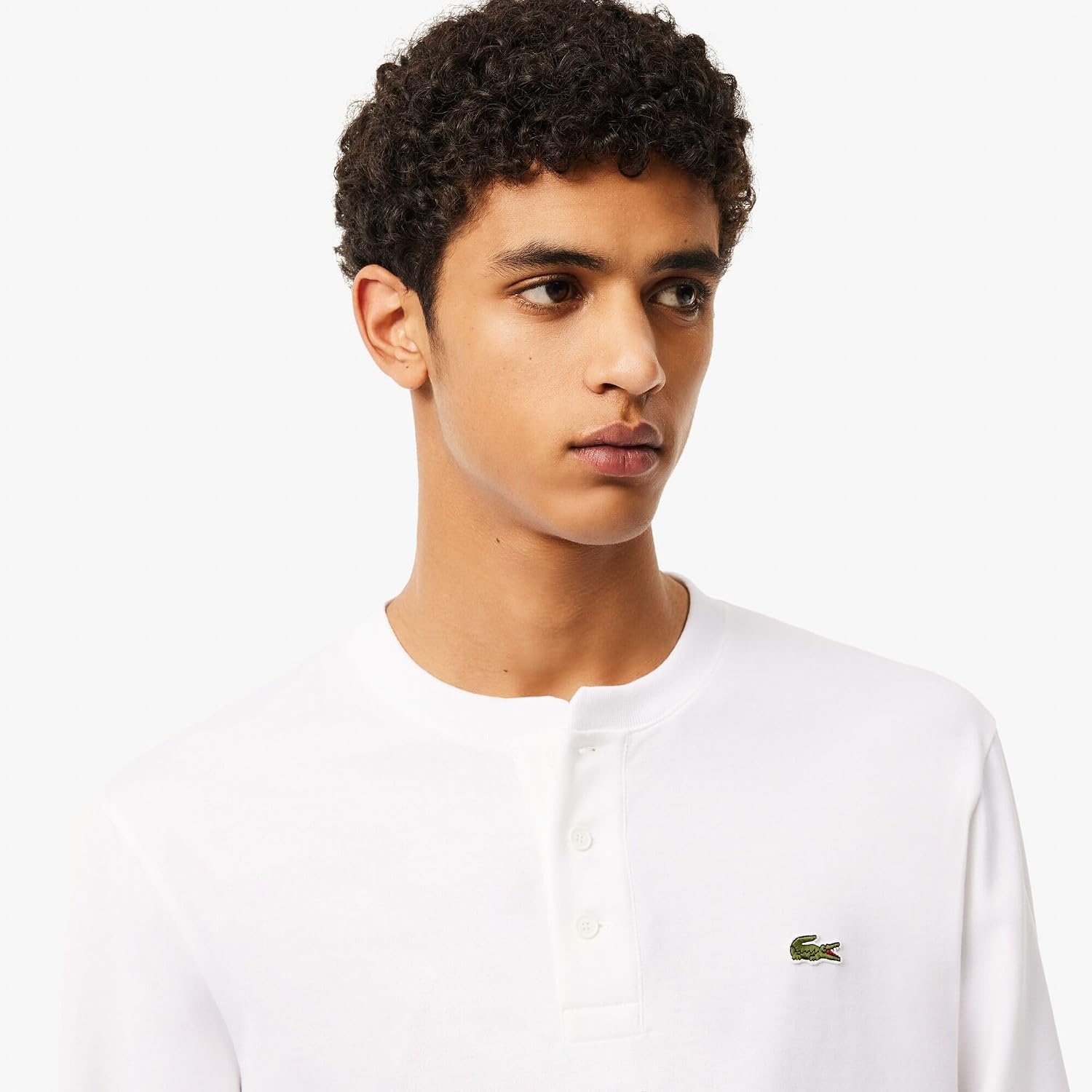 image:imageLacoste Mens Long Sleeved Heavy Cotton TShirtWhite