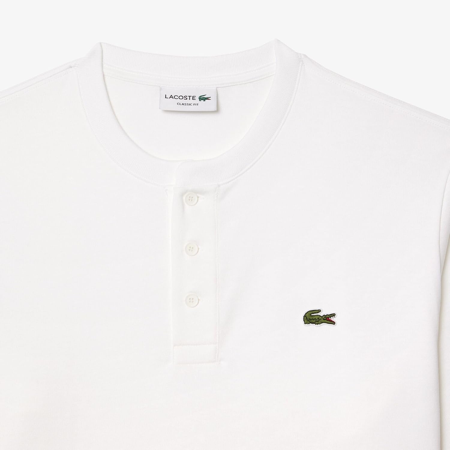 image:imageLacoste Mens Long Sleeved Heavy Cotton TShirtWhite