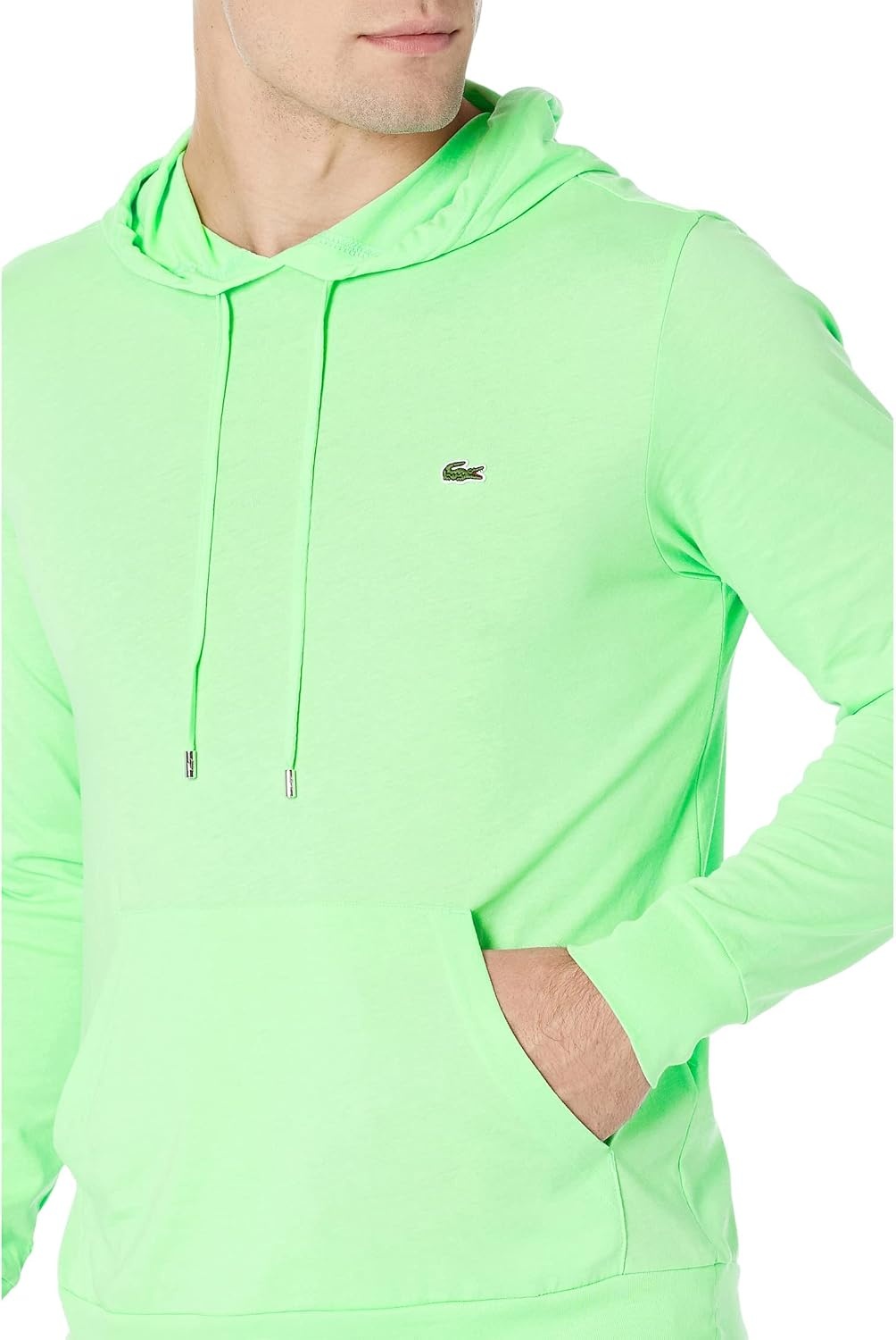 image:imageLacoste Mens Long Sleeved Hooded TShirtAsh