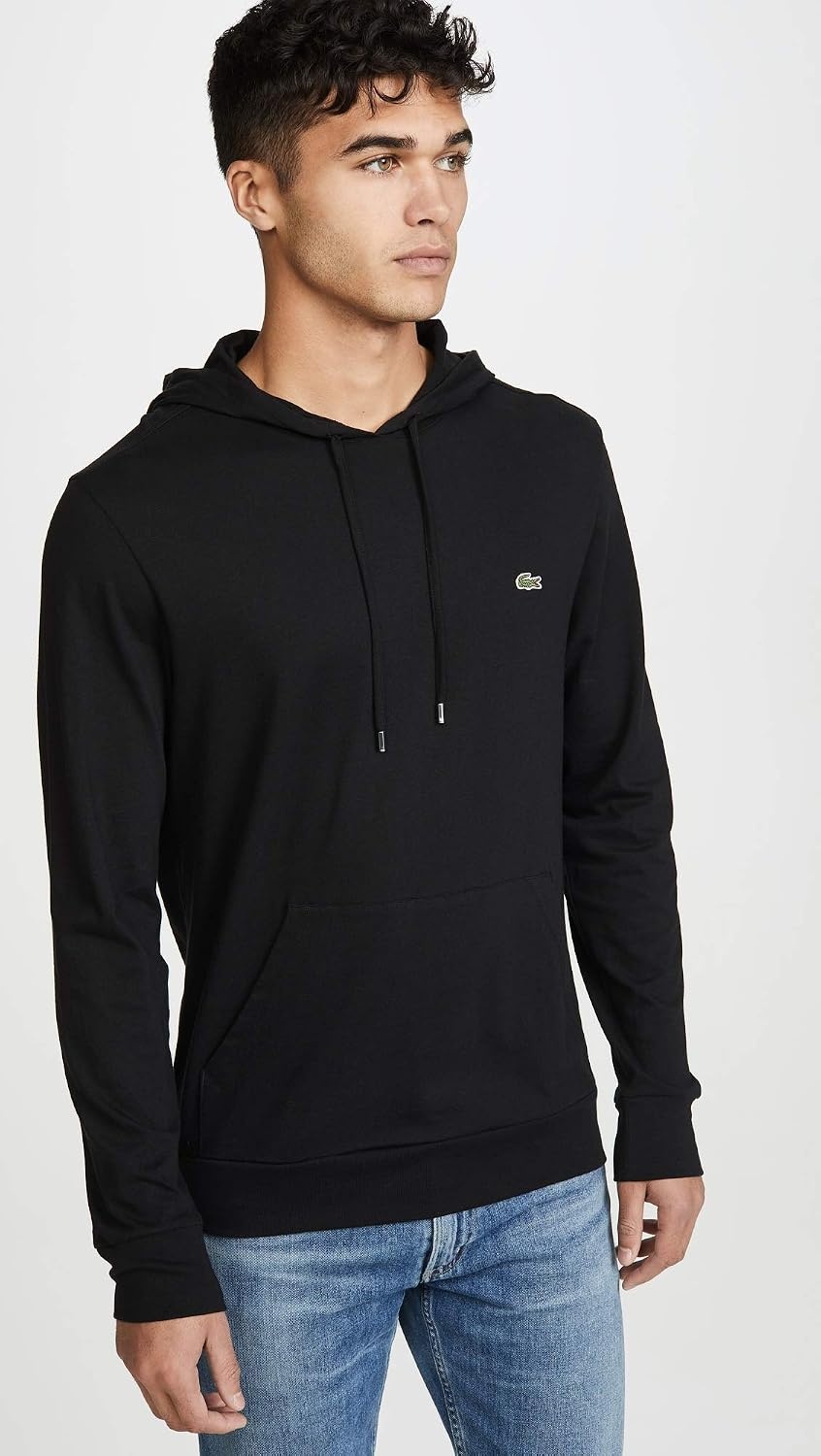 image:imageLacoste Mens Long Sleeved Hooded TShirtBlack