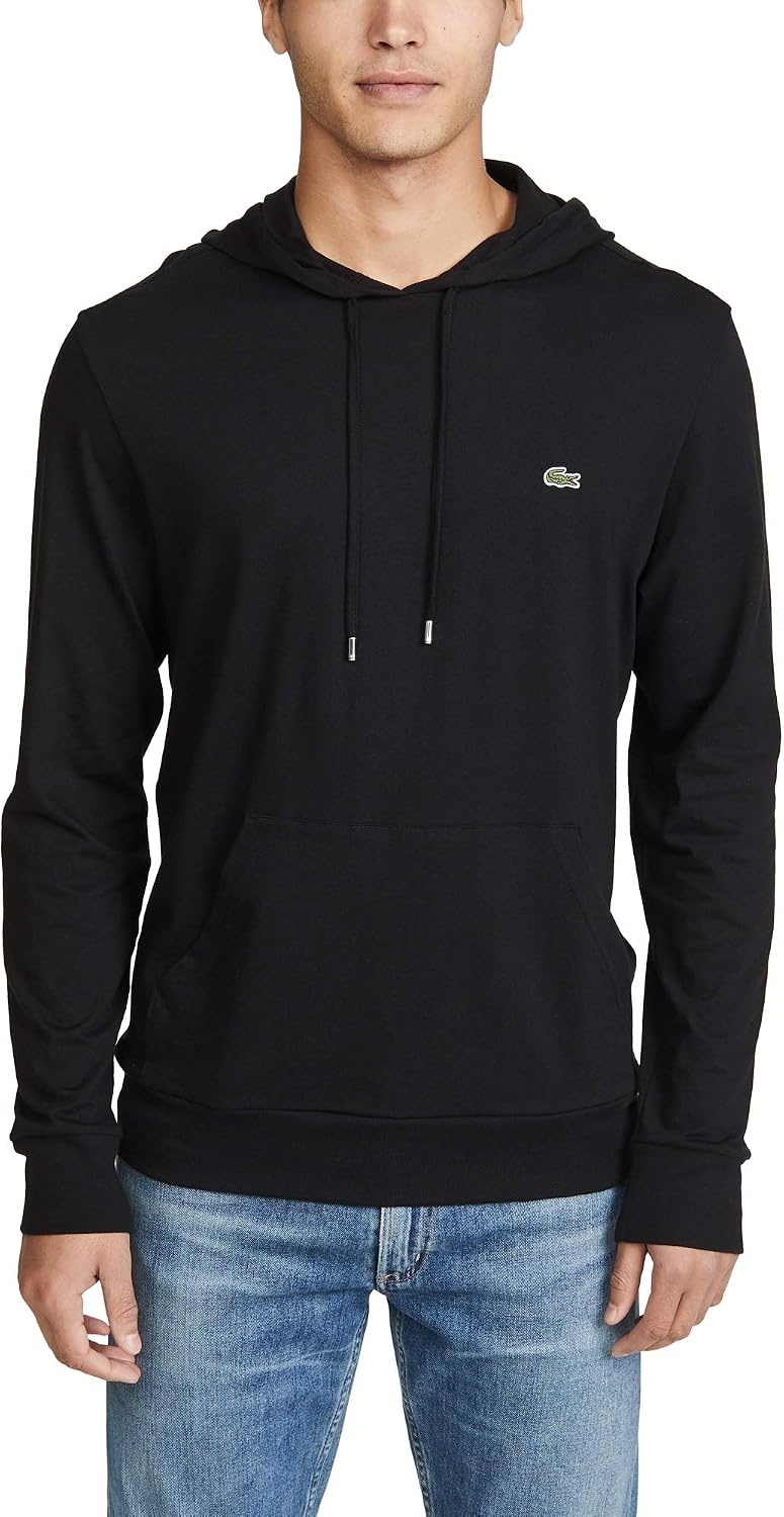 image:imageLacoste Mens Long Sleeved Hooded TShirtBlack