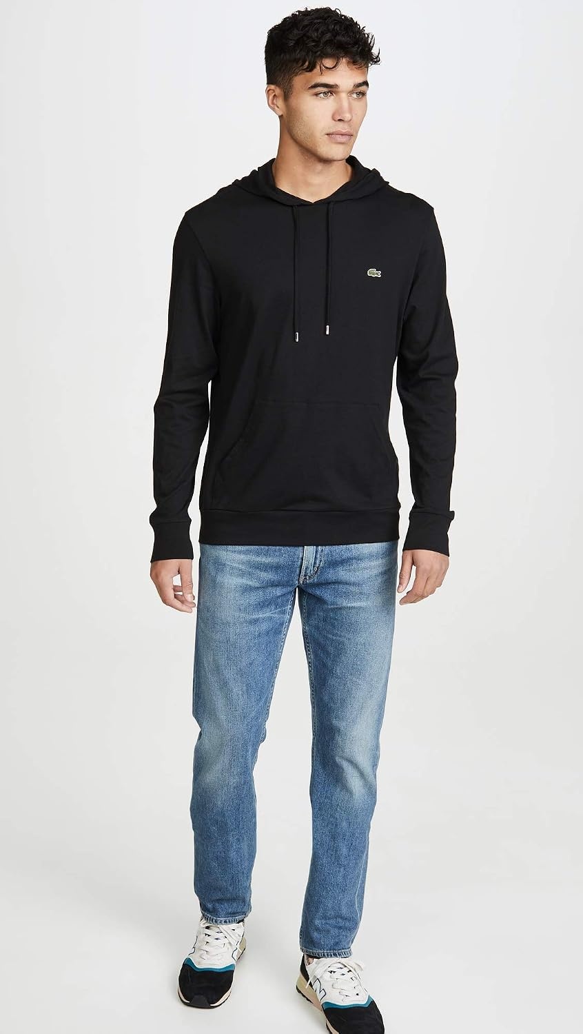 image:imageLacoste Mens Long Sleeved Hooded TShirtBlack