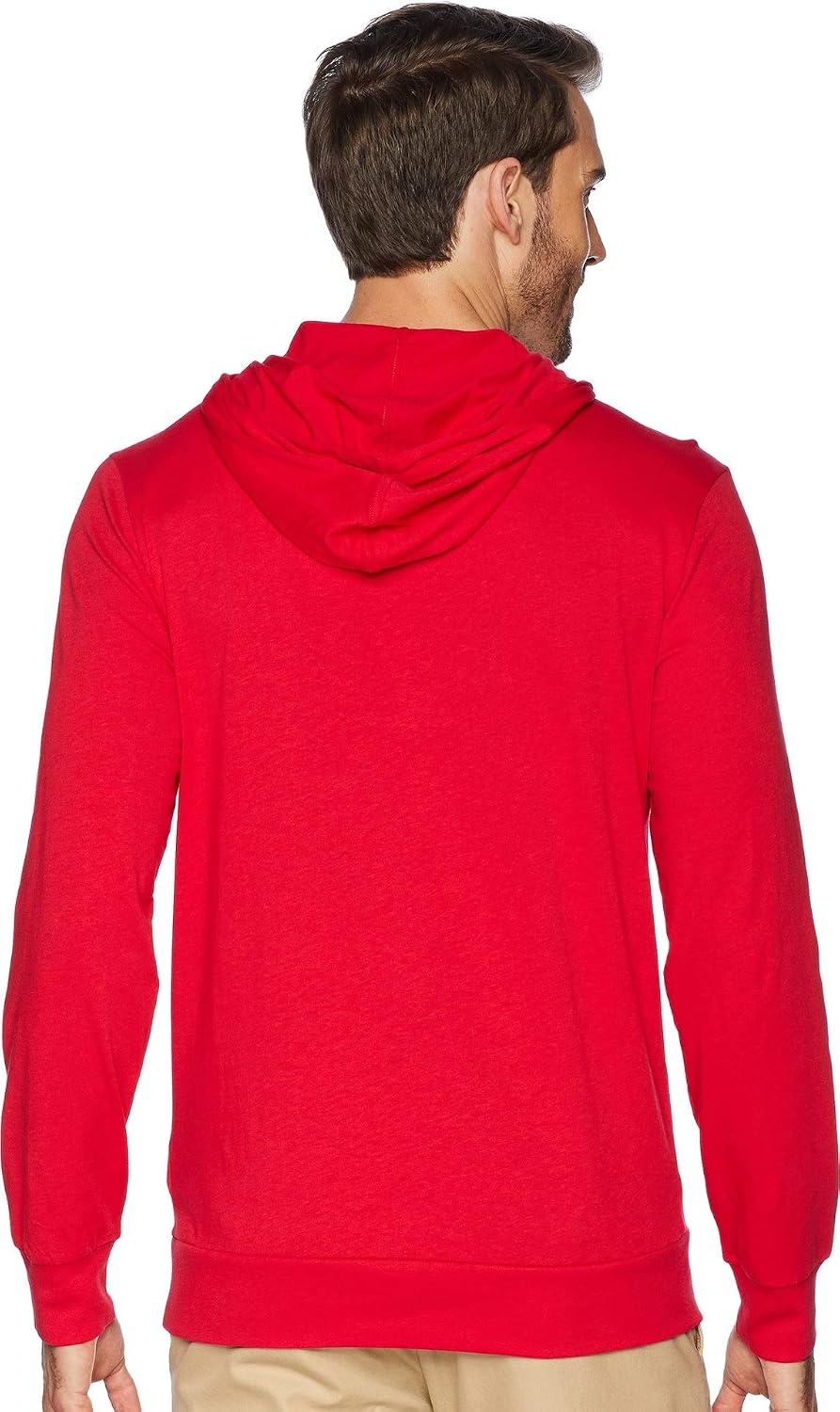 image:imageLacoste Mens Long Sleeved Hooded TShirtImperial Red