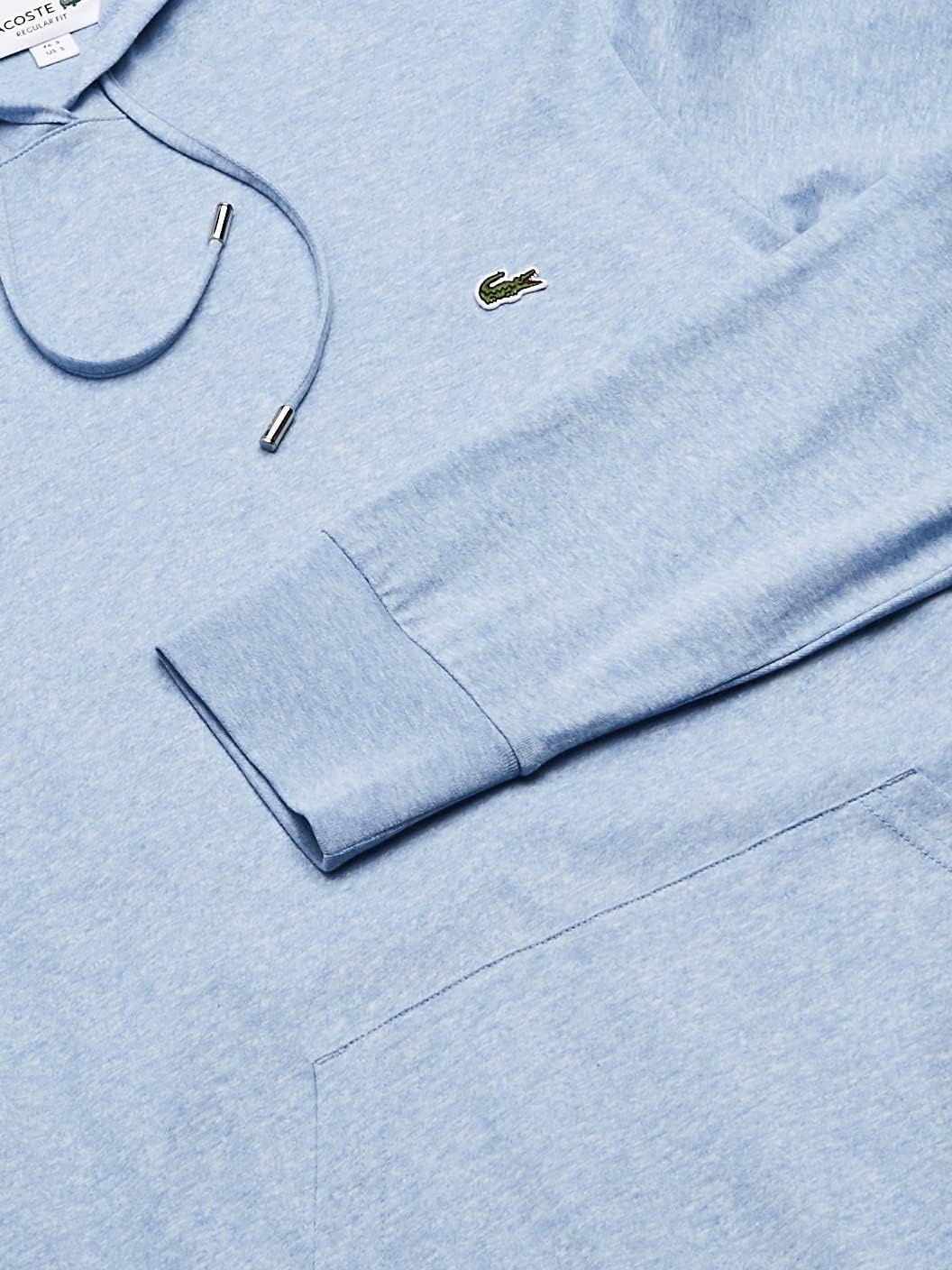 image:imageLacoste Mens Long Sleeved Hooded TShirtPennant Blue Chine