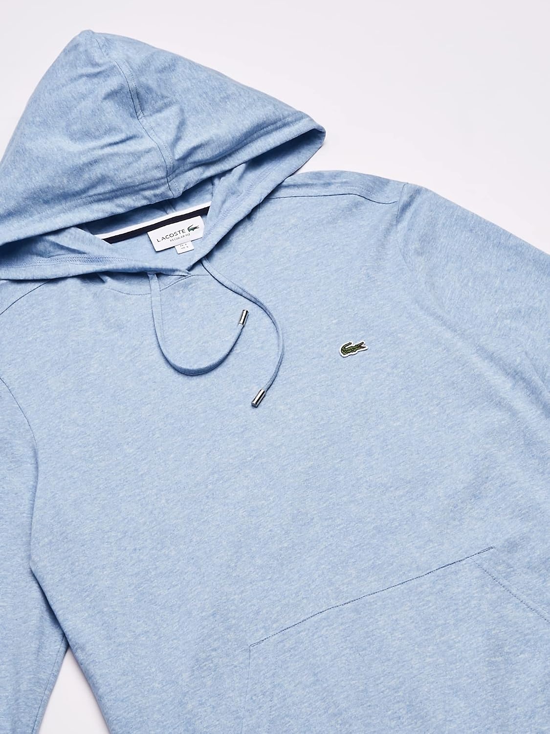 image:imageLacoste Mens Long Sleeved Hooded TShirtPennant Blue Chine