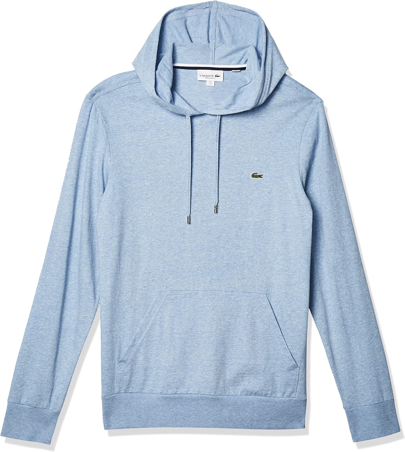 image:imageLacoste Mens Long Sleeved Hooded TShirtPennant Blue Chine