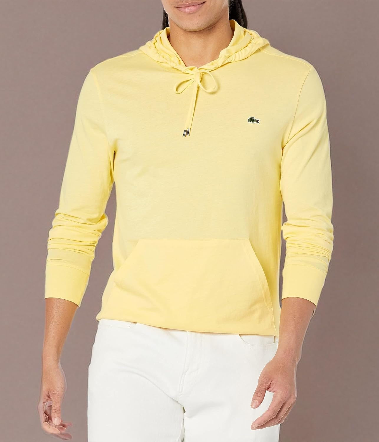 image:imageLacoste Mens Long Sleeved Hooded TShirtYellow