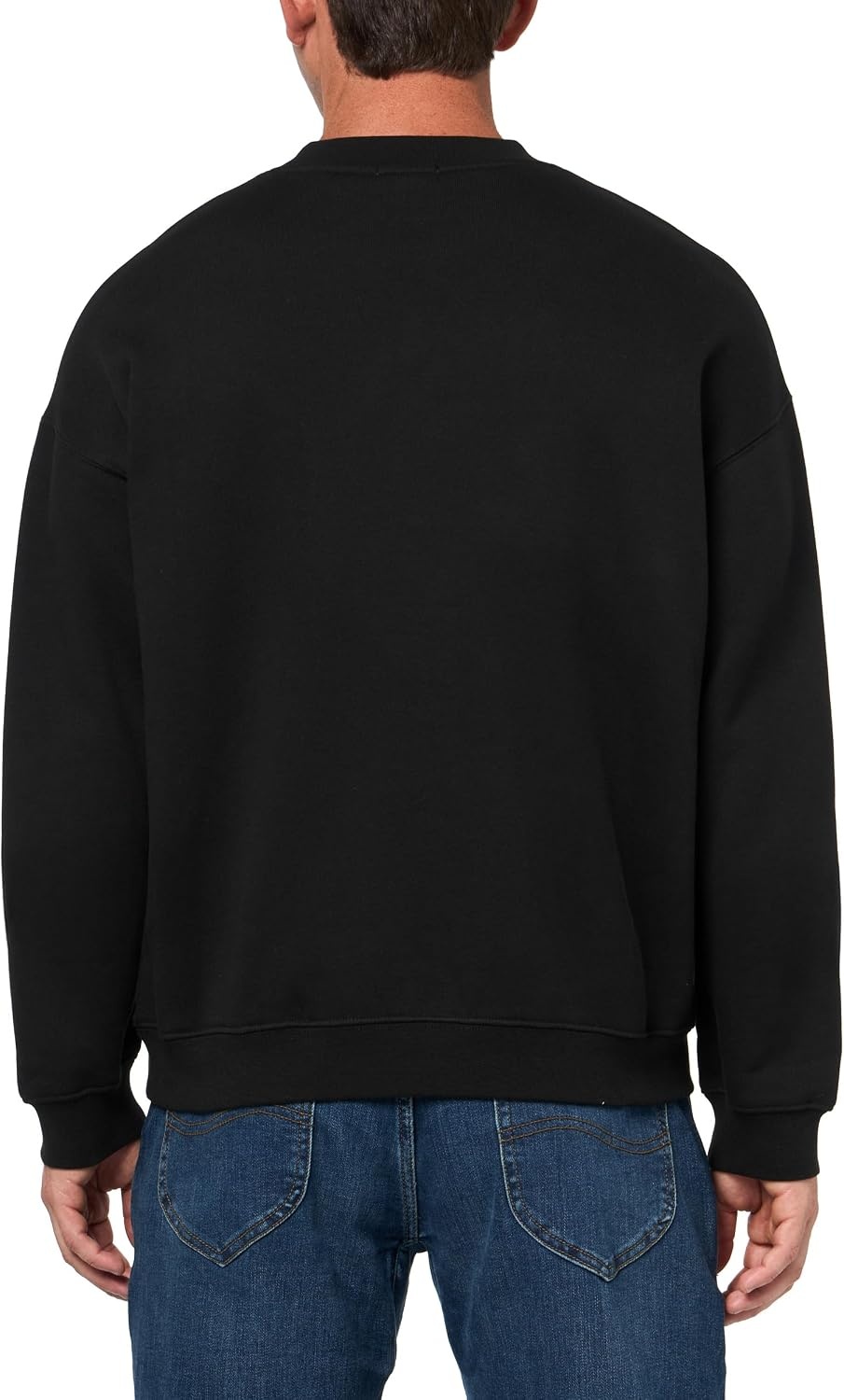 image:imageLacoste Mens Loose Fit Badge Accent Fleece SweatshirtBlack