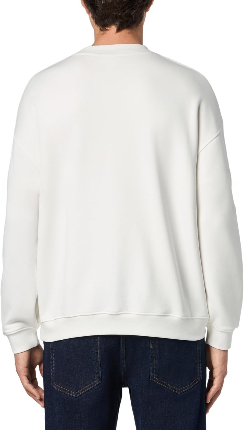 image:imageLacoste Mens Loose Fit Badge Accent Fleece SweatshirtWhite