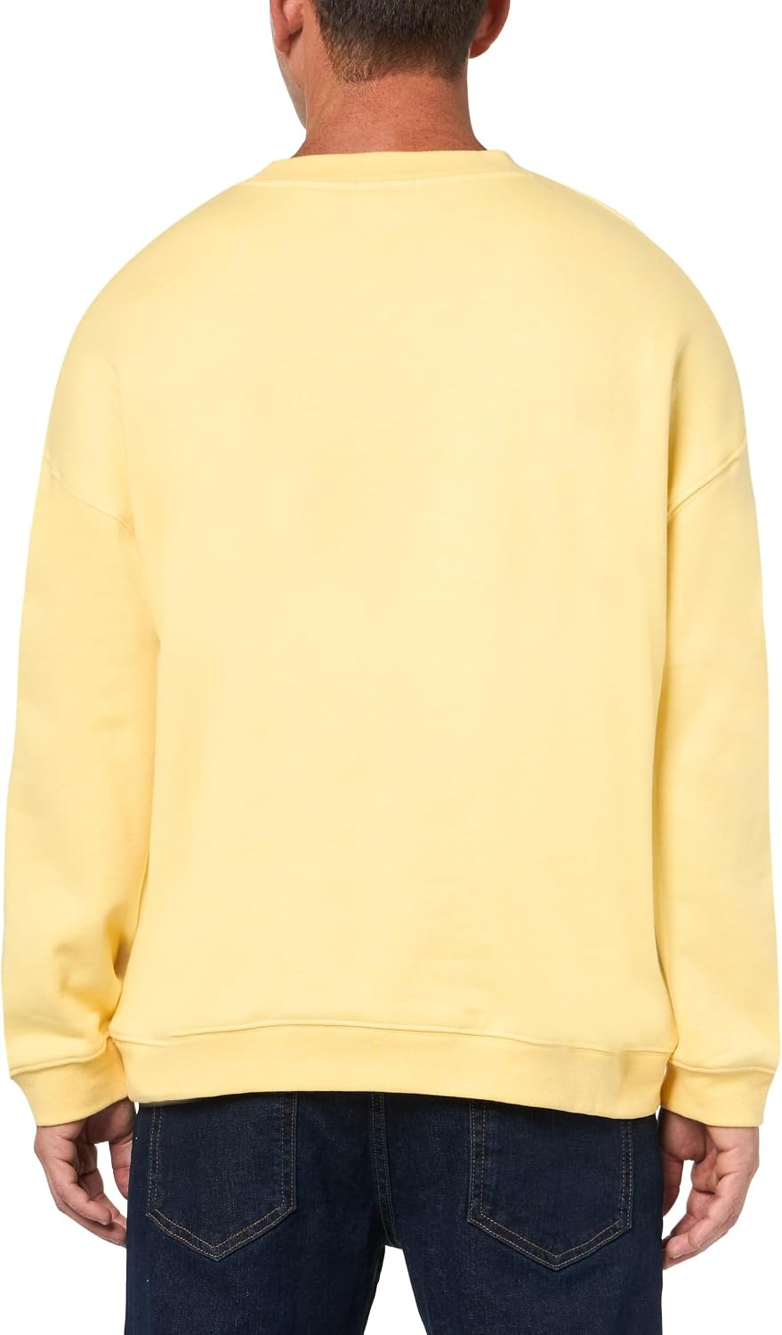image:imageLacoste Mens Loose Fit Badge Accent Fleece SweatshirtYellow