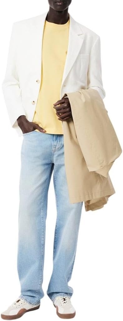 image:imageLacoste Mens Loose Fit Heavy Cotton Badge TShirtSoleil Chine