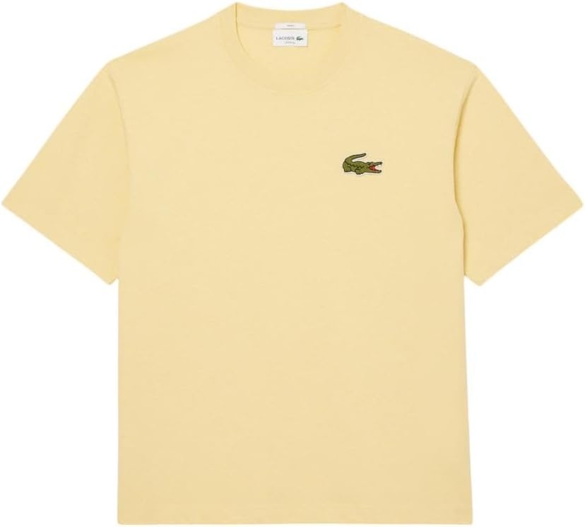 image:imageLacoste Mens Loose Fit Heavy Cotton Badge TShirtSoleil Chine