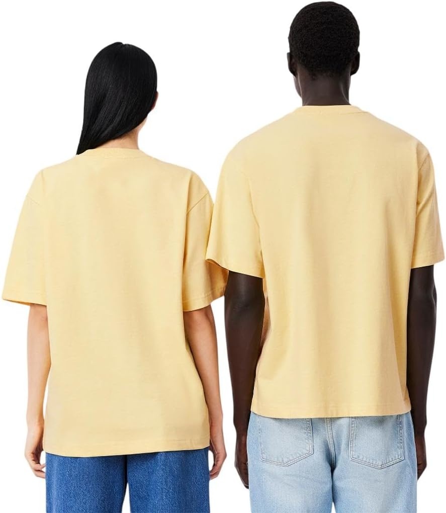 image:imageLacoste Mens Loose Fit Heavy Cotton Badge TShirtSoleil Chine