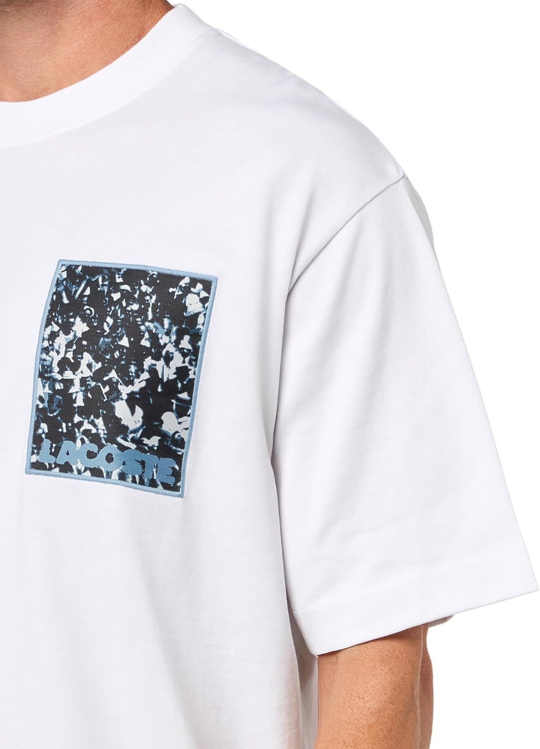 image:imageLacoste Mens Loose Fit Thick Jersey TShirtWhite