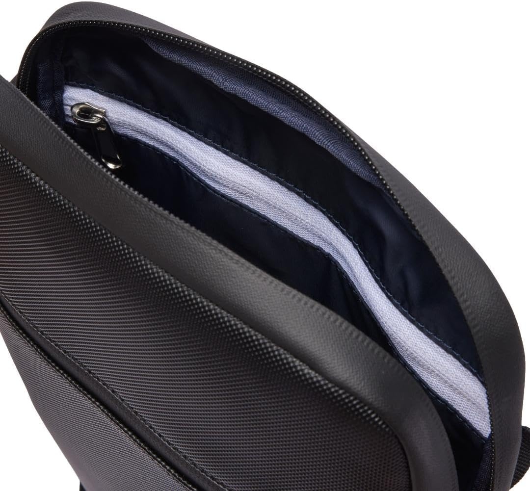 image:imageLacoste Mens Medium LCST Zippered Petit Piqu Crossover BagBlack
