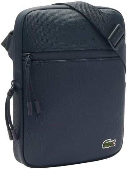 image:imageLacoste Mens Medium LCST Zippered Petit Piqu Crossover BagNavy Eclipse