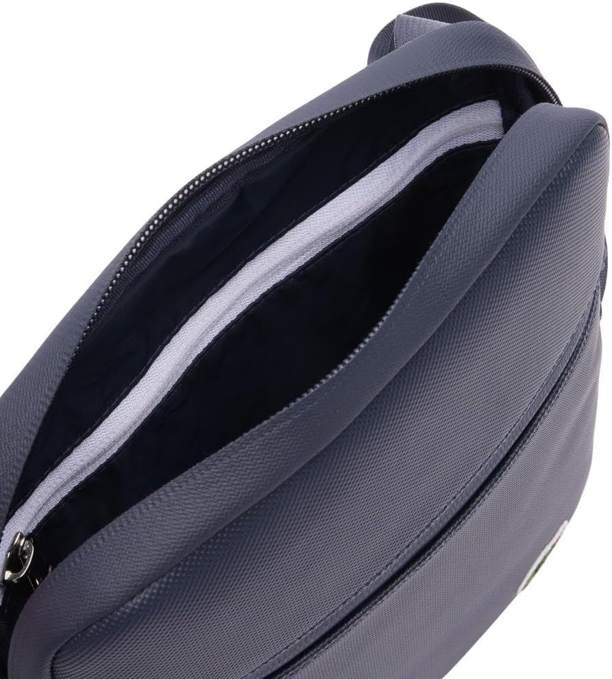 image:imageLacoste Mens Medium LCST Zippered Petit Piqu Crossover BagNavy Eclipse