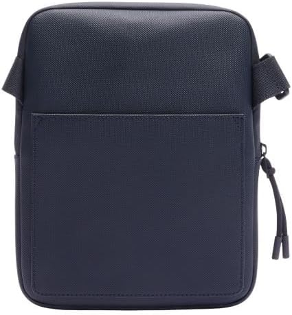 image:imageLacoste Mens Medium LCST Zippered Petit Piqu Crossover BagNavy Eclipse