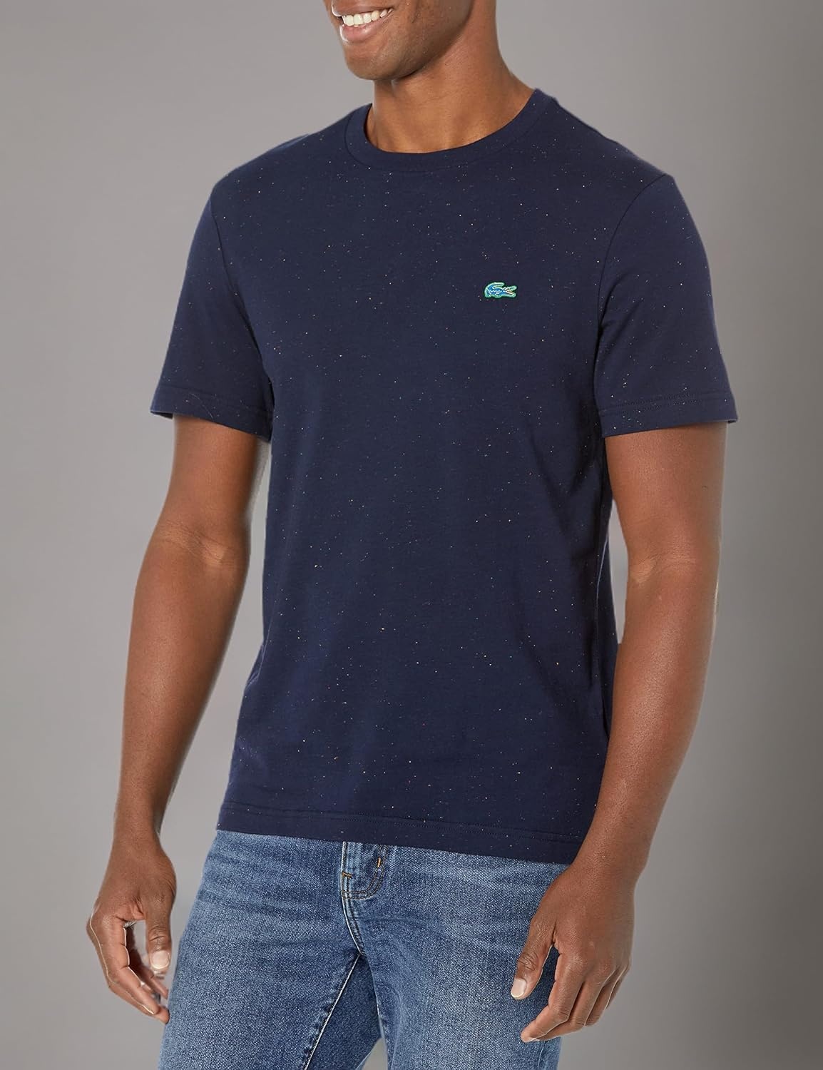 image:imageLacoste Mens Mens Regular Fit Speckled Print Cotton Jersey TShirtNeps Marine