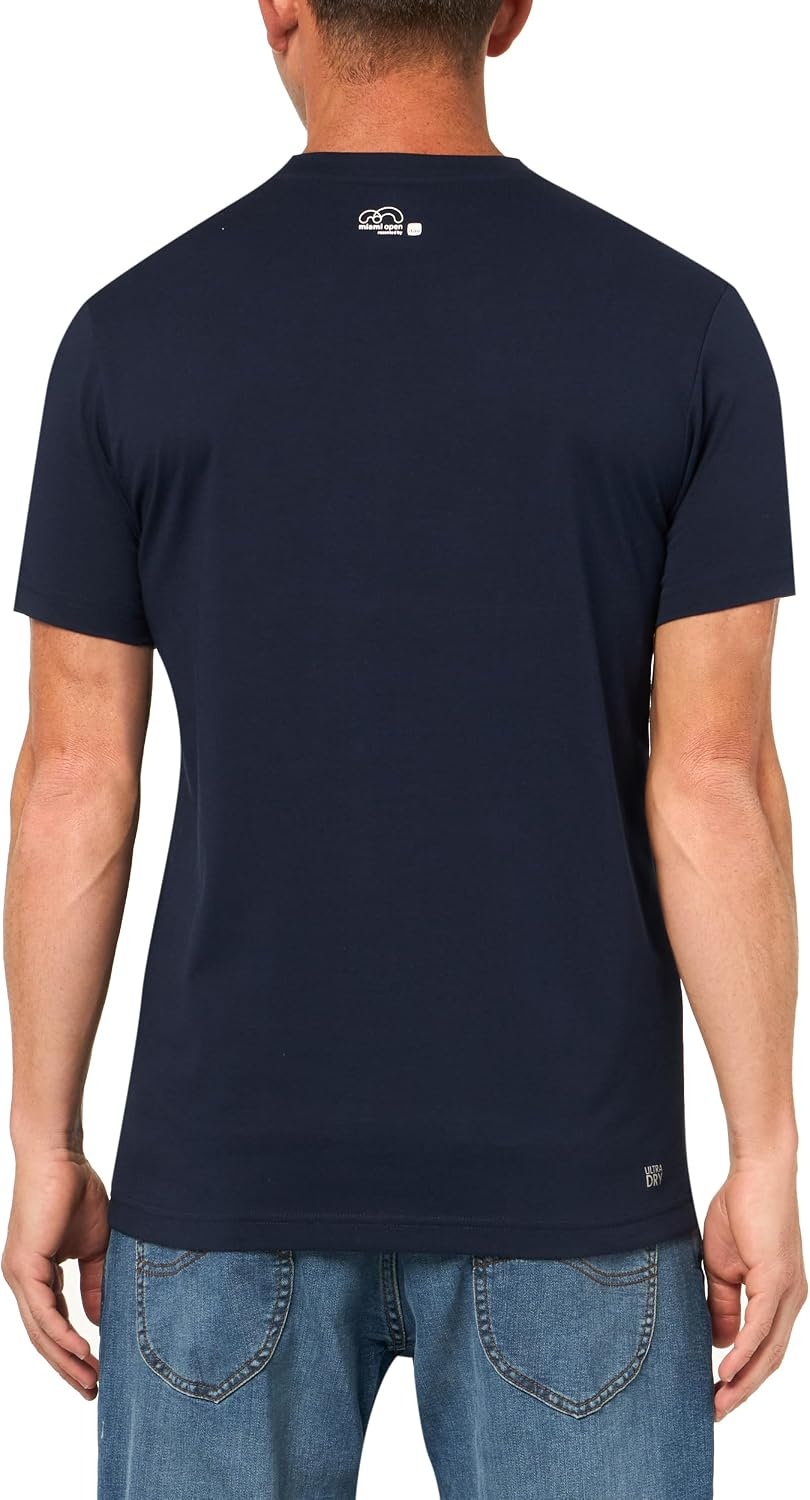 image:imageLacoste Mens Miami Open Ultra Dry Jersey TShirtNavy Blue