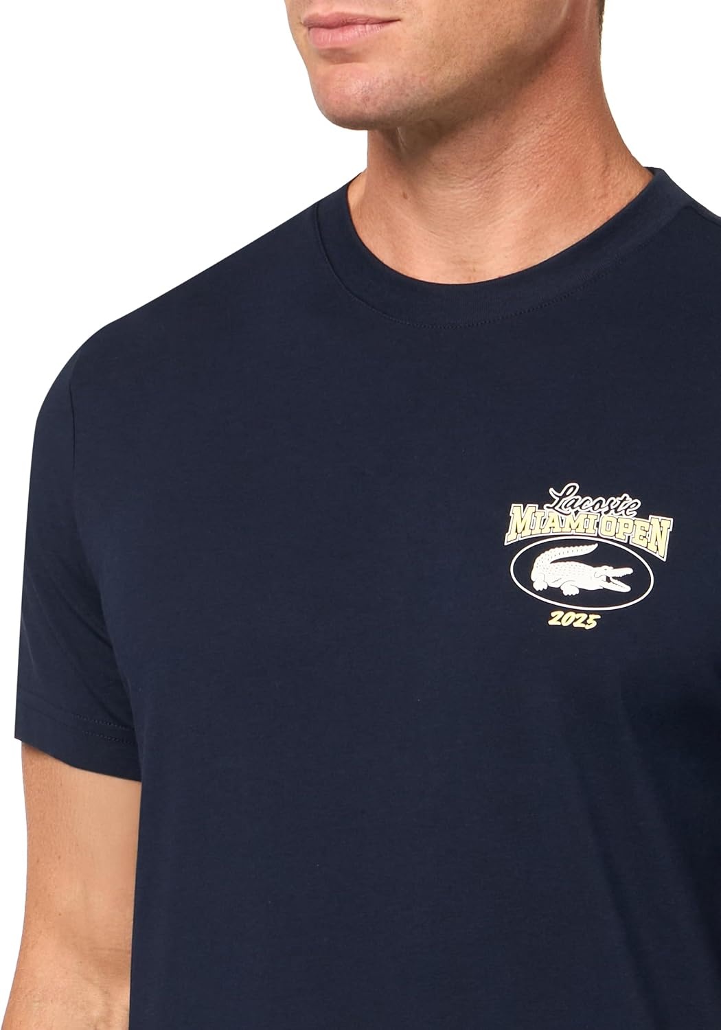 image:imageLacoste Mens Miami Open Ultra Dry Jersey TShirtNavy Blue