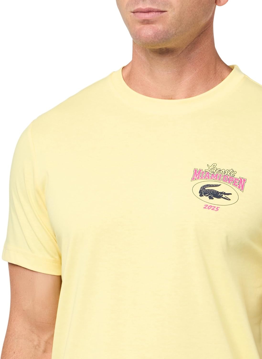 image:imageLacoste Mens Miami Open Ultra Dry Jersey TShirtYellow