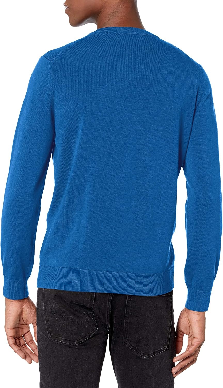 image:imageLacoste Mens Monochrome Cotton Vneck SweaterElectric