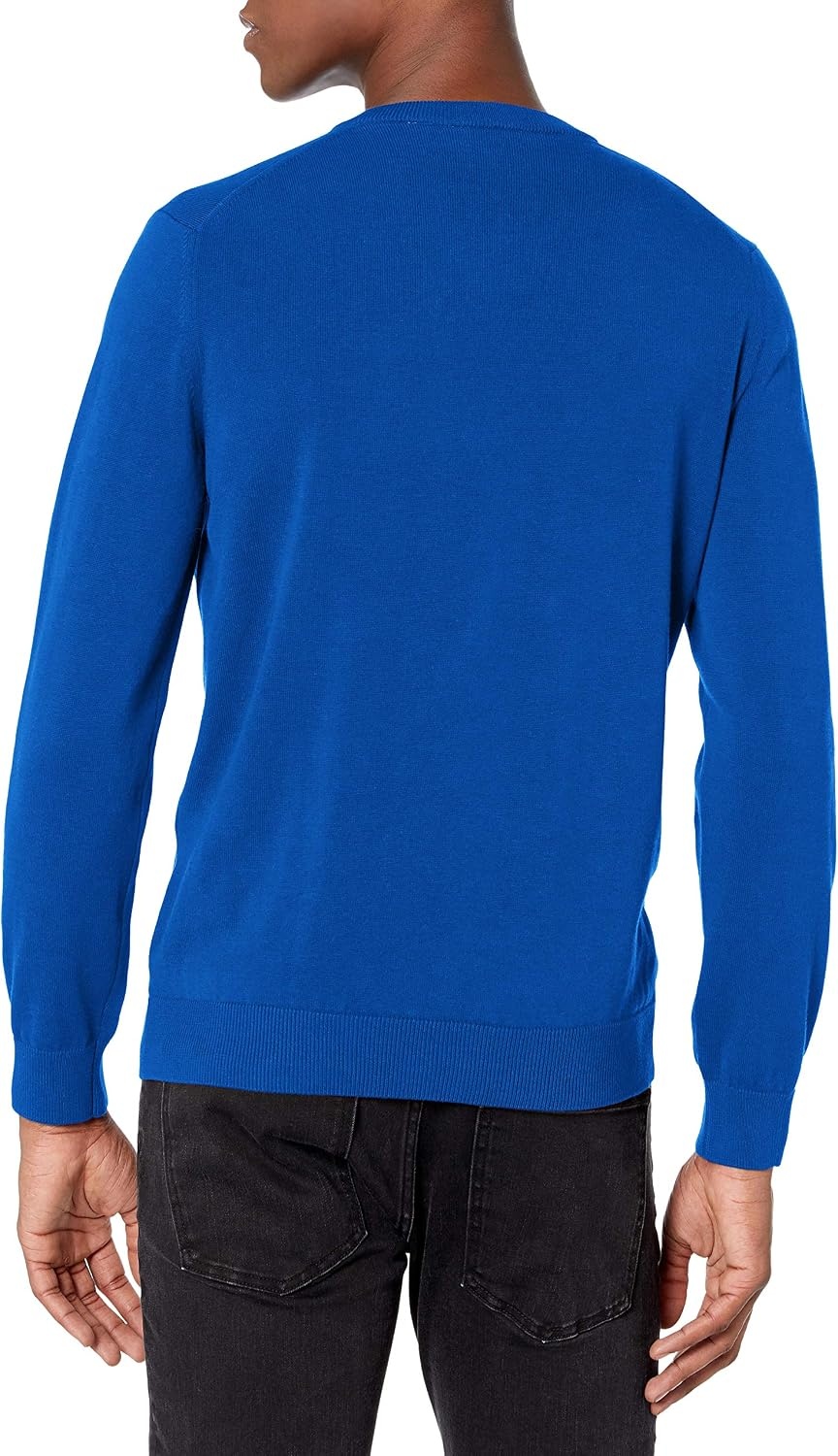 image:imageLacoste Mens Monochrome Cotton Vneck SweaterLazuli