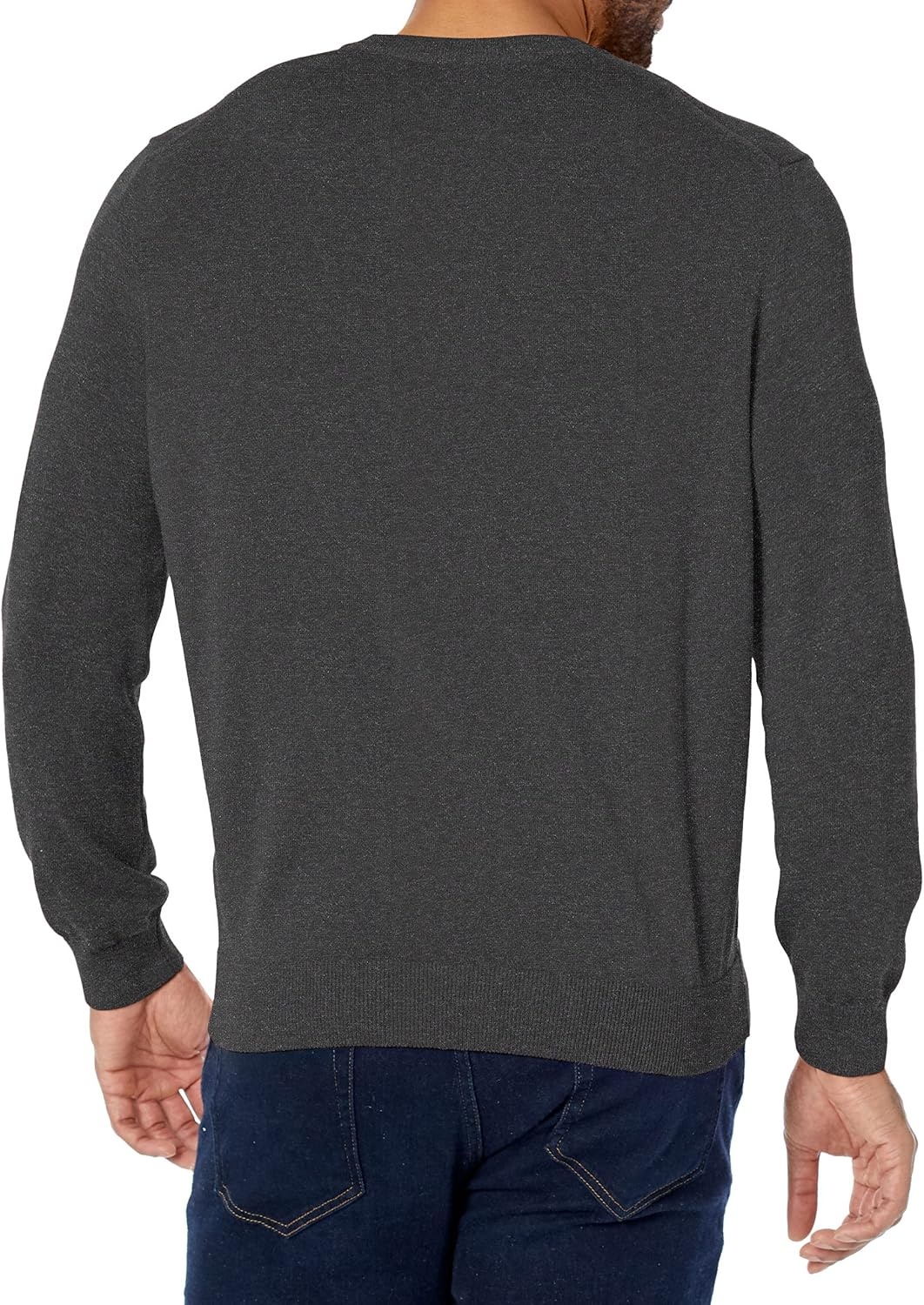 image:imageLacoste Mens Monochrome Cotton Vneck SweaterLightning Chine