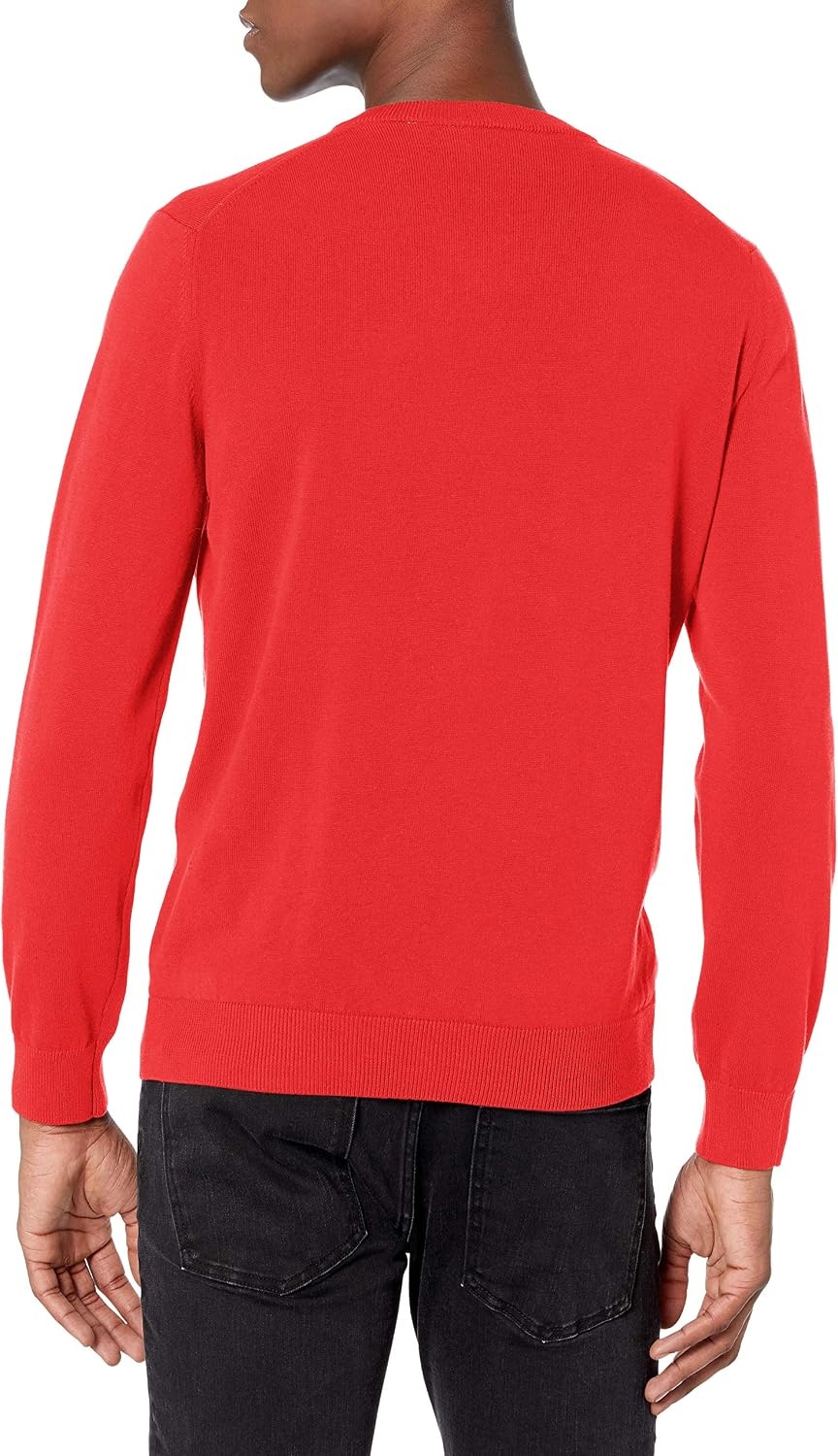 image:imageLacoste Mens Monochrome Cotton Vneck SweaterRedcurrant Bush