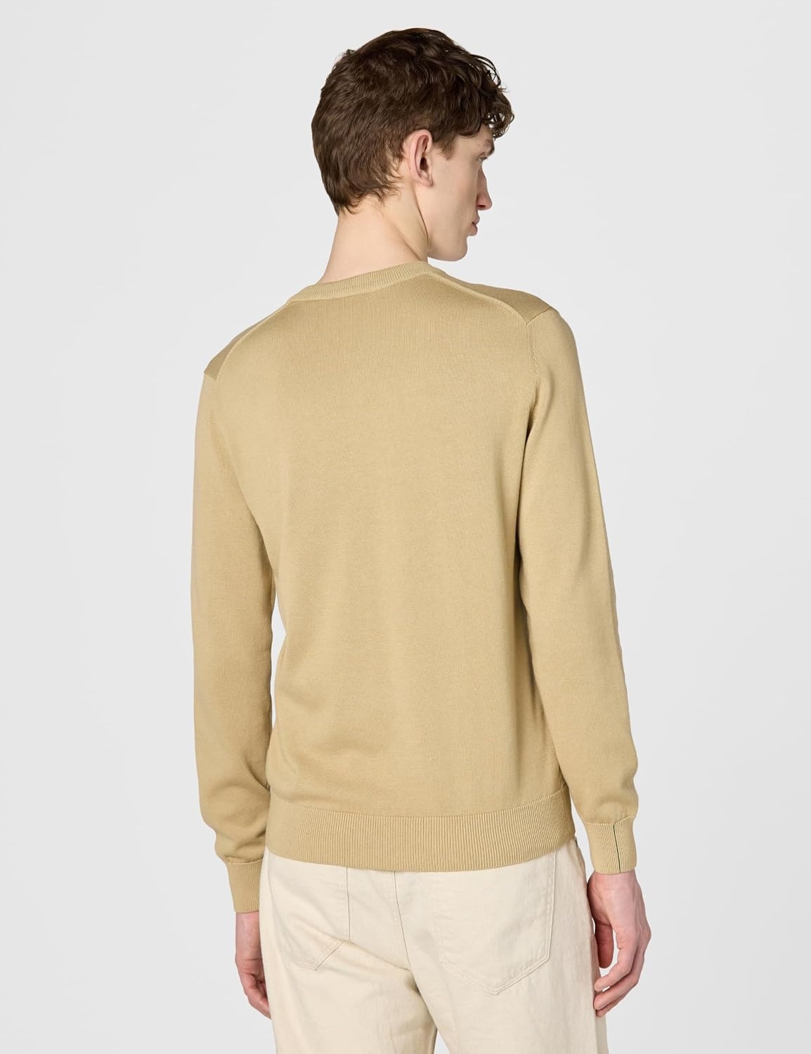 image:imageLacoste Mens Monochrome Cotton Vneck SweaterViennese