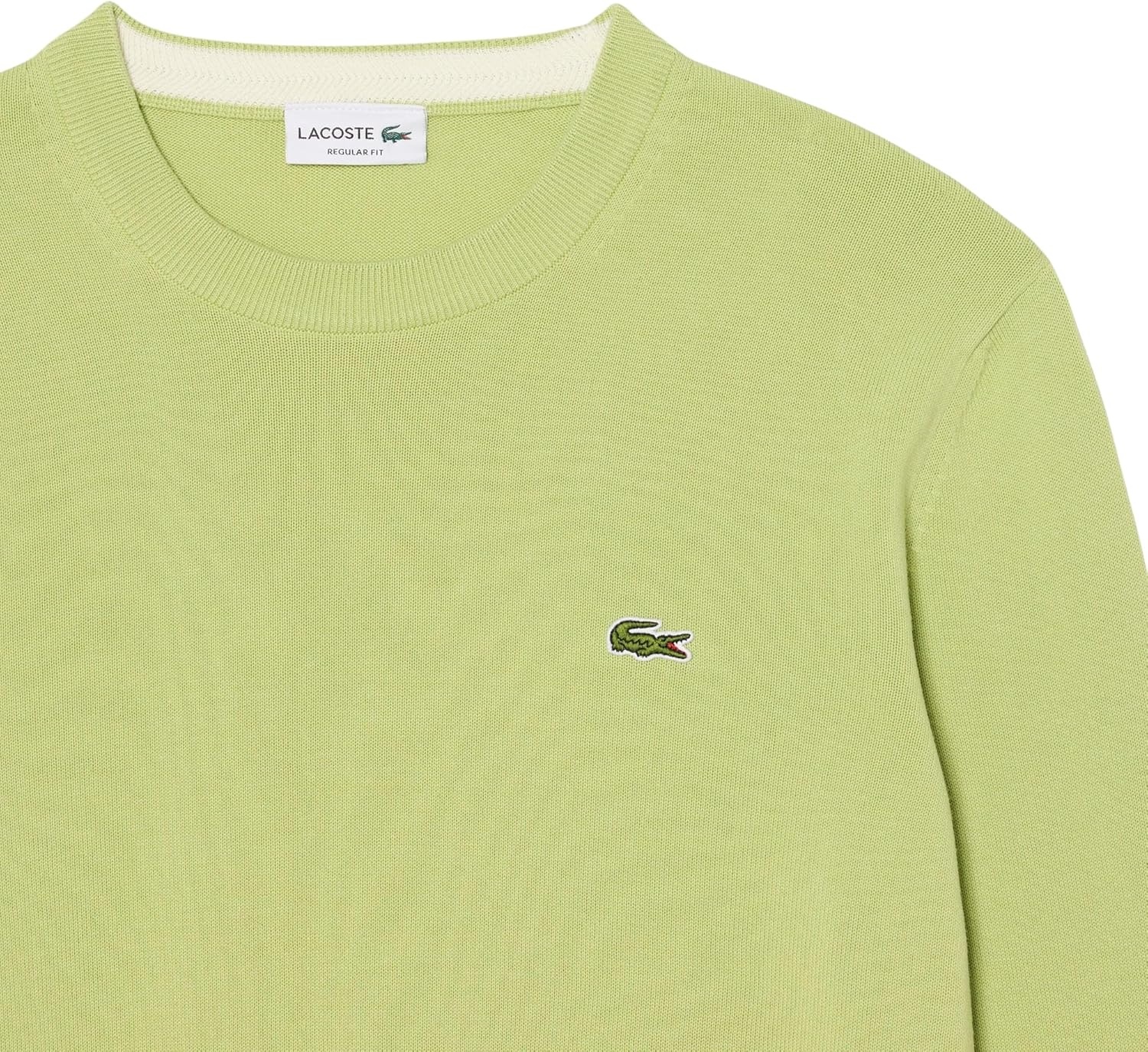 image:imageLacoste Mens Monochrome Crew Neck Cotton SweaterBirch