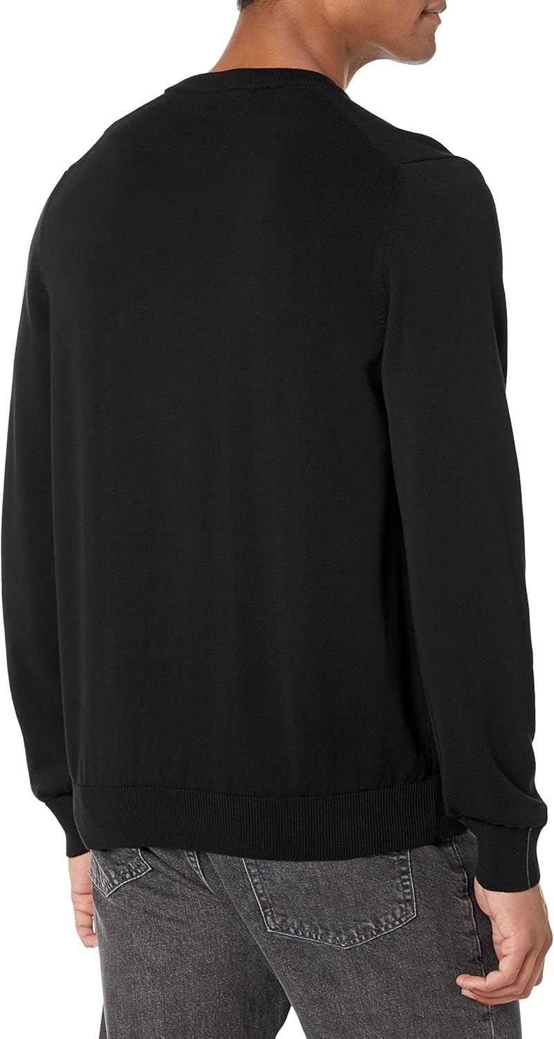 image:imageLacoste Mens Monochrome Crew Neck Cotton SweaterBlack