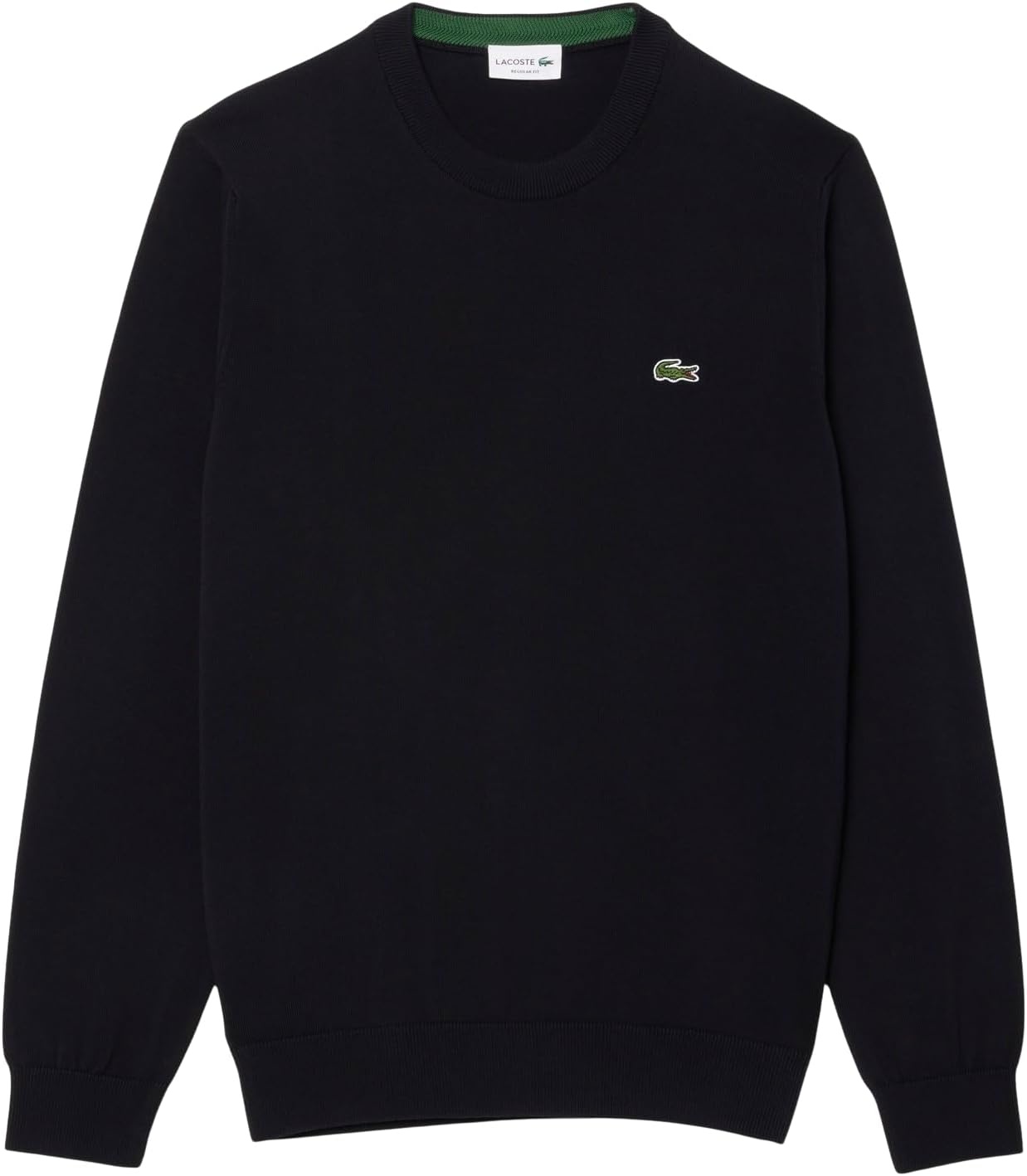 image:imageLacoste Mens Monochrome Crew Neck Cotton SweaterBlack