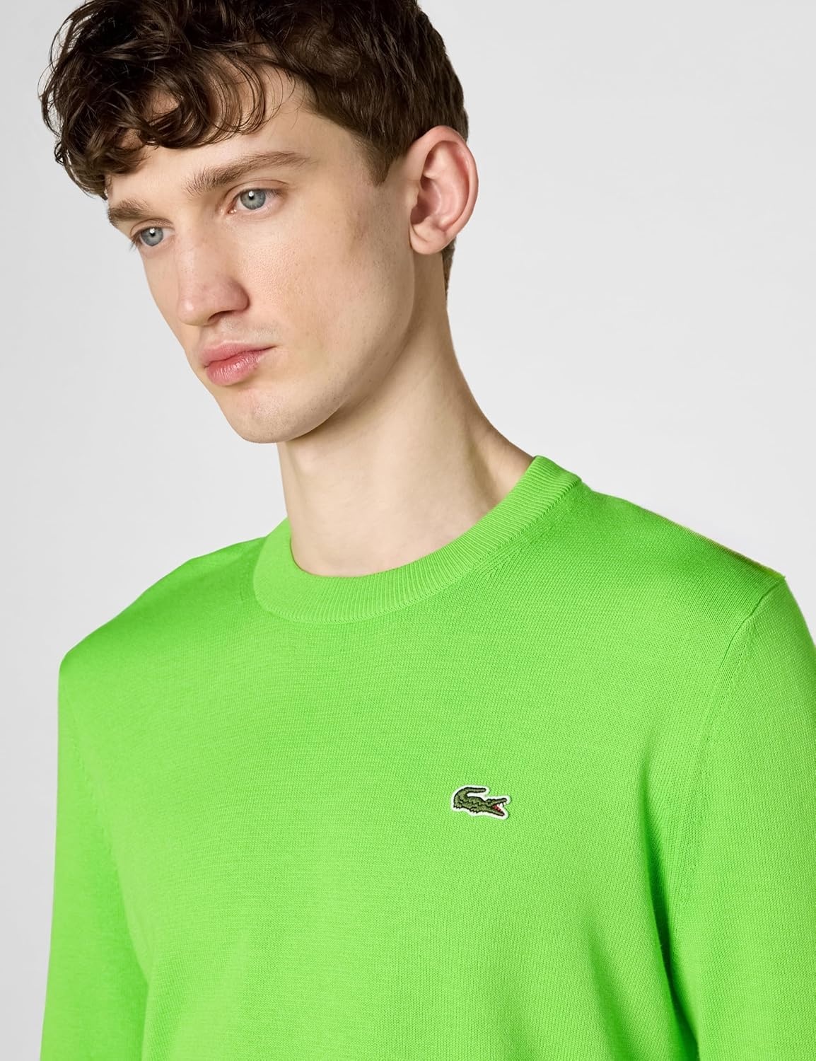image:imageLacoste Mens Monochrome Crew Neck Cotton SweaterBrasilia