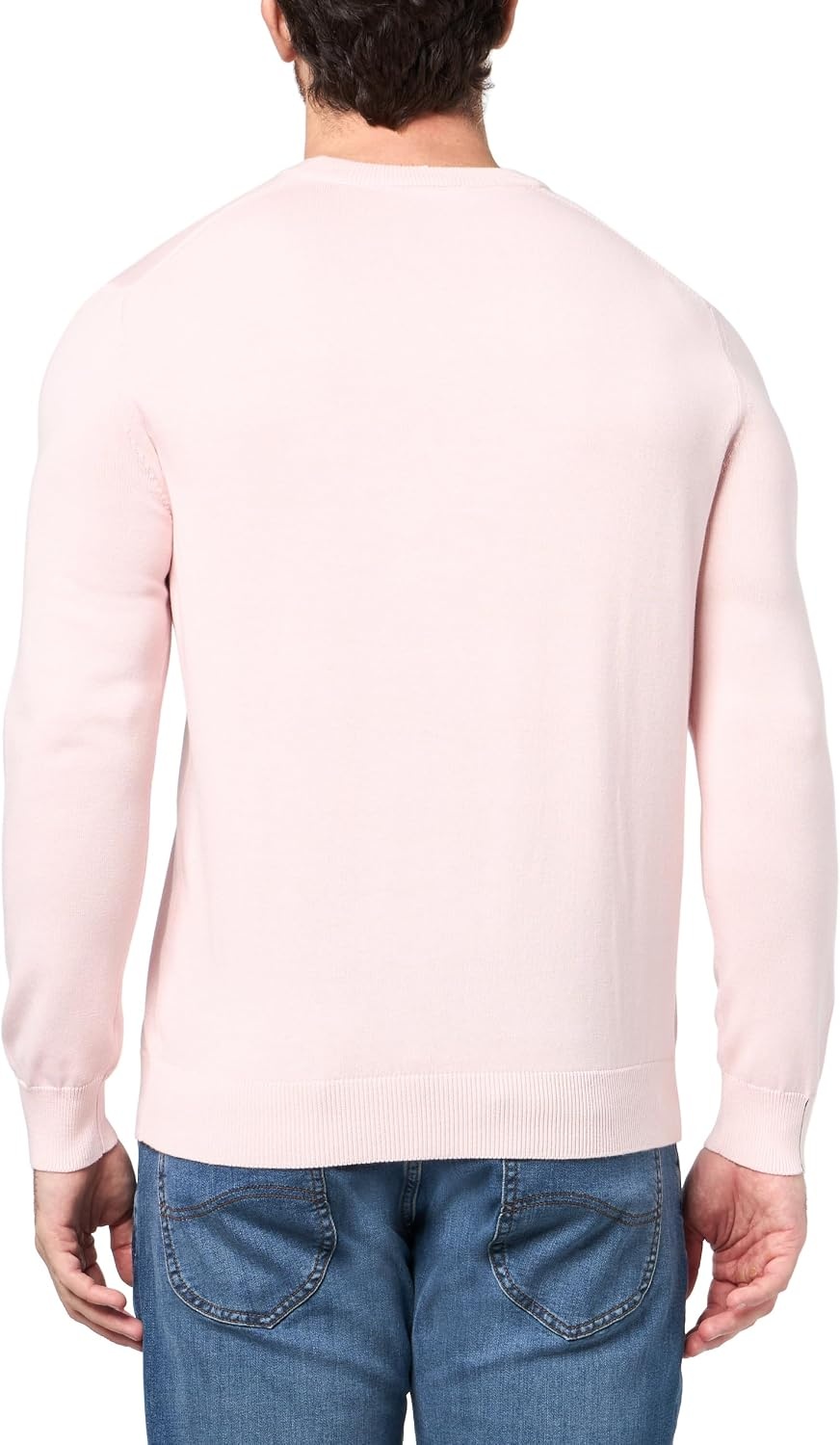 image:imageLacoste Mens Monochrome Crew Neck Cotton SweaterFlamingo