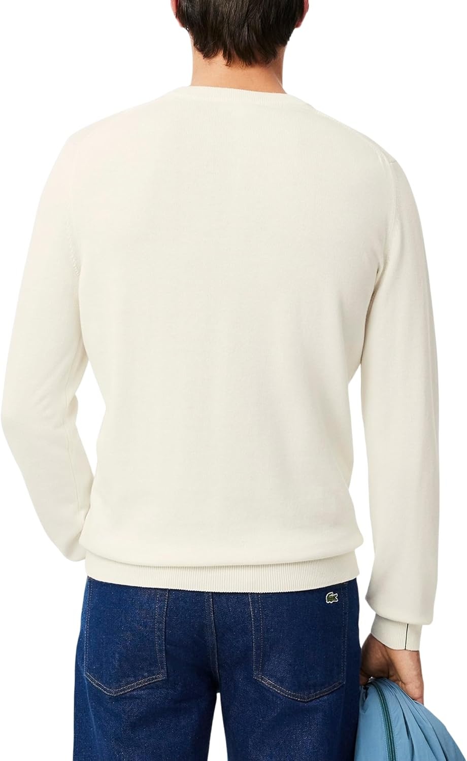 image:imageLacoste Mens Monochrome Crew Neck Cotton SweaterFlour