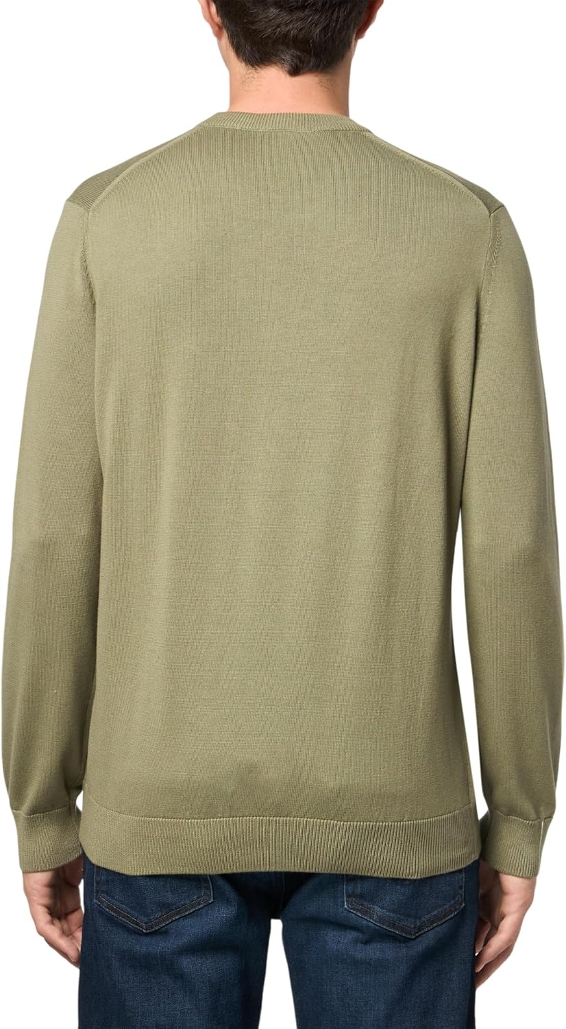 image:imageLacoste Mens Monochrome Crew Neck Cotton SweaterKhaki