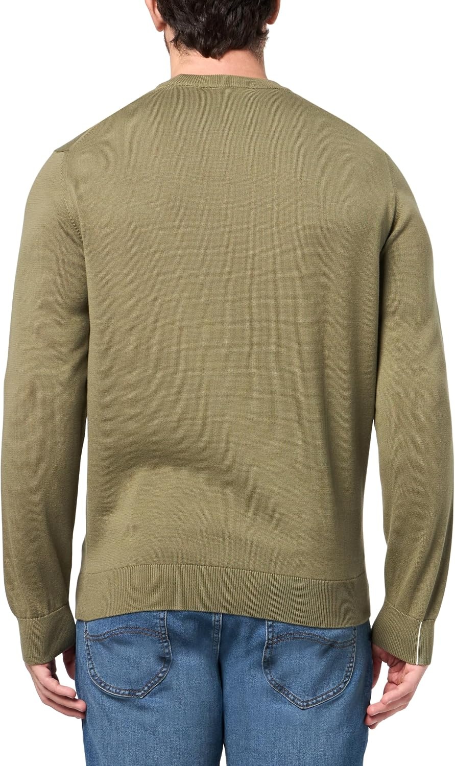 image:imageLacoste Mens Monochrome Crew Neck Cotton SweaterOlive
