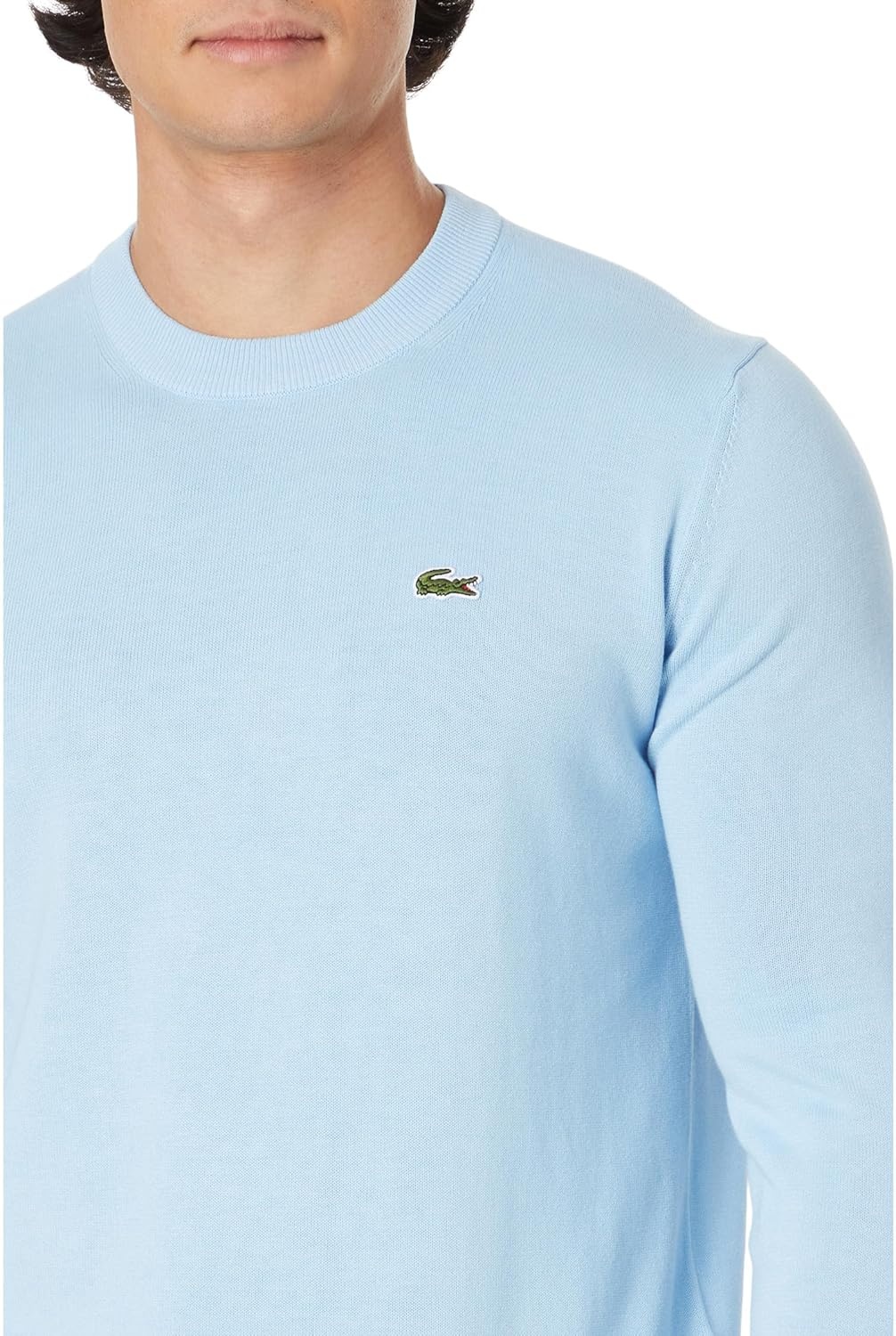 image:imageLacoste Mens Monochrome Crew Neck Cotton SweaterOverview