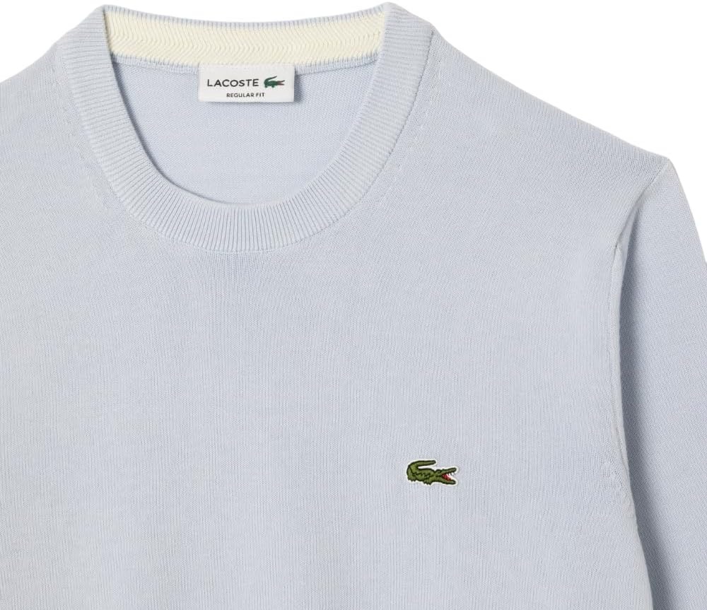 image:imageLacoste Mens Monochrome Crew Neck Cotton SweaterPhoenix Blue